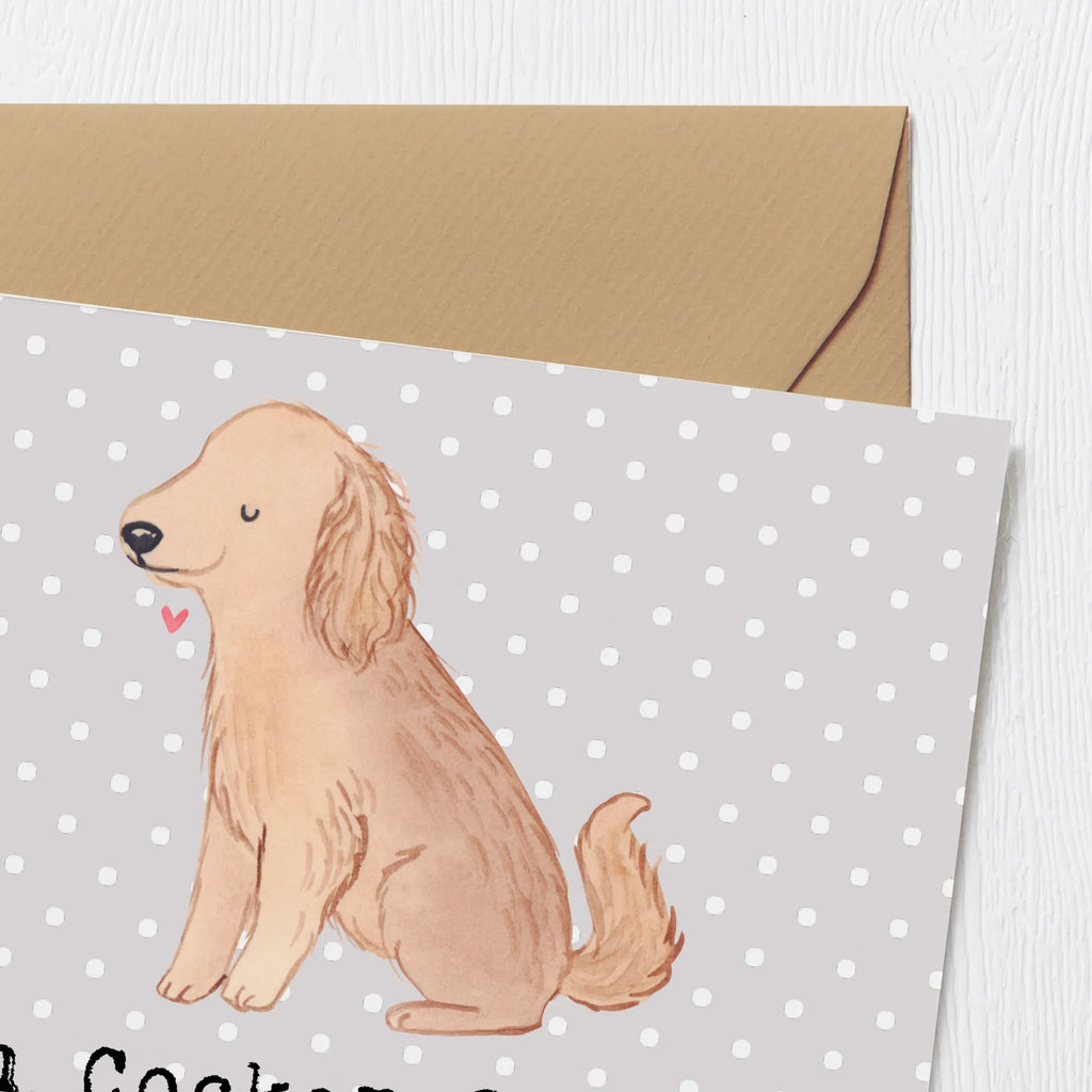 Deluxe Karte Cocker Spaniel Freude Karte, Grußkarte, Klappkarte, Einladungskarte, Glückwunschkarte, Hochzeitskarte, Geburtstagskarte, Hochwertige Grußkarte, Hochwertige Klappkarte, Hund, Hunderasse, Rassehund, Hundebesitzer, Geschenk, Tierfreund, Schenken, Welpe