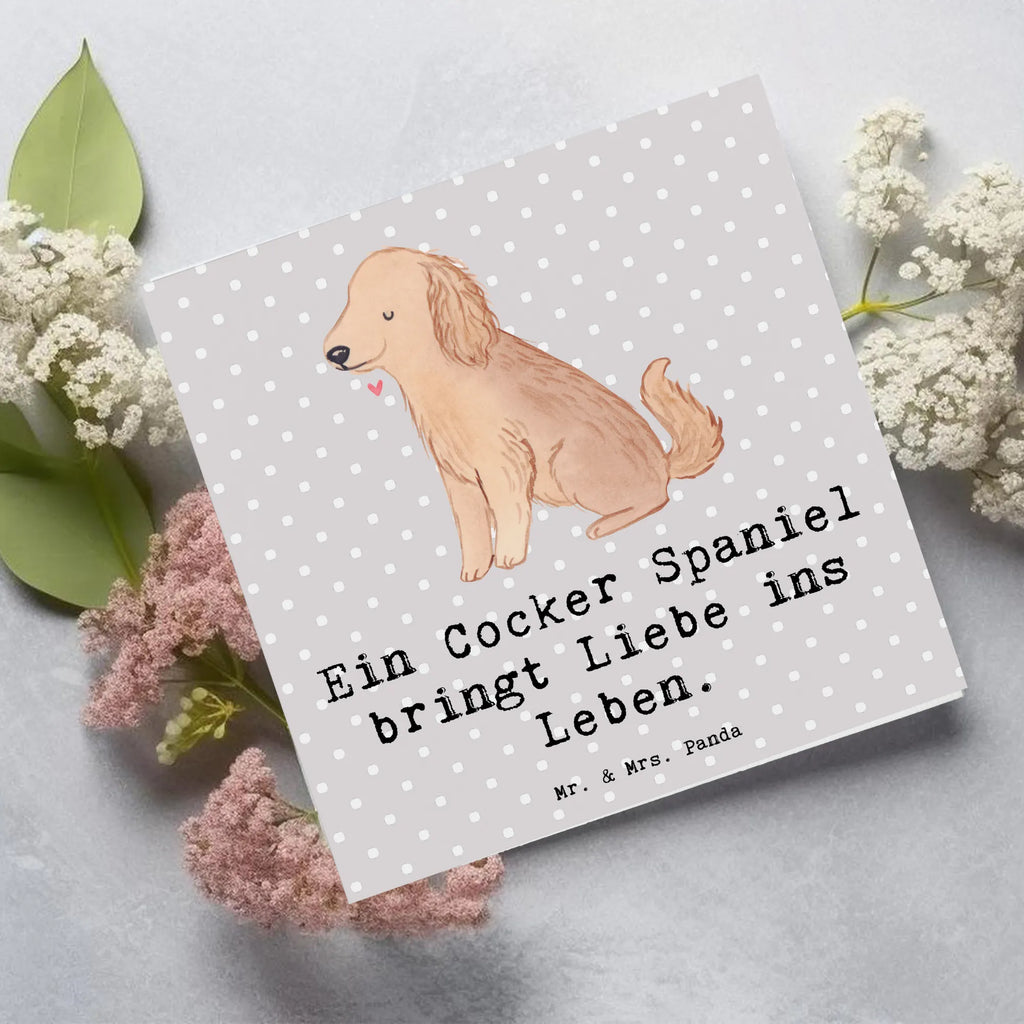 Deluxe Karte Liebe Cocker Spaniel Karte, Grußkarte, Klappkarte, Einladungskarte, Glückwunschkarte, Hochzeitskarte, Geburtstagskarte, Hochwertige Grußkarte, Hochwertige Klappkarte, Hund, Hunderasse, Rassehund, Hundebesitzer, Geschenk, Tierfreund, Schenken, Welpe