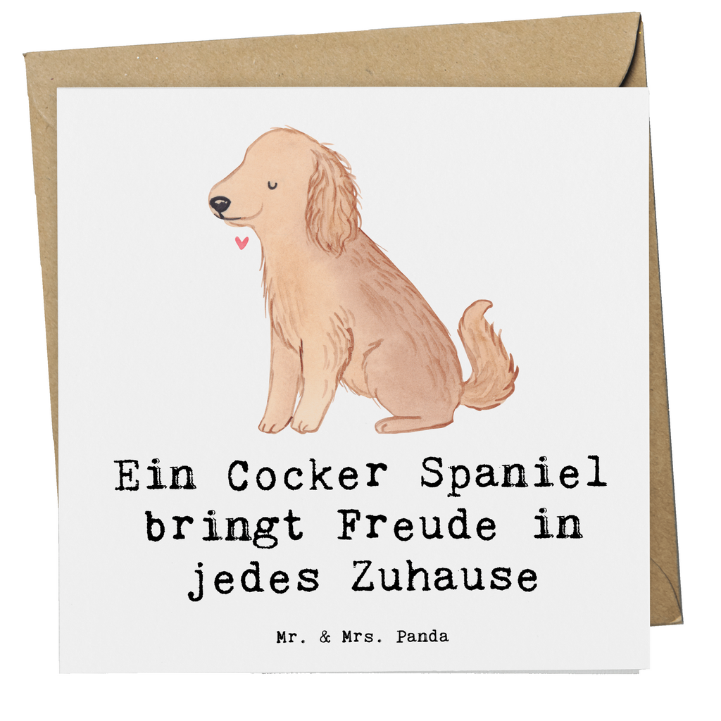 Deluxe Karte Cocker Spaniel Freude Karte, Grußkarte, Klappkarte, Einladungskarte, Glückwunschkarte, Hochzeitskarte, Geburtstagskarte, Hochwertige Grußkarte, Hochwertige Klappkarte, Hund, Hunderasse, Rassehund, Hundebesitzer, Geschenk, Tierfreund, Schenken, Welpe