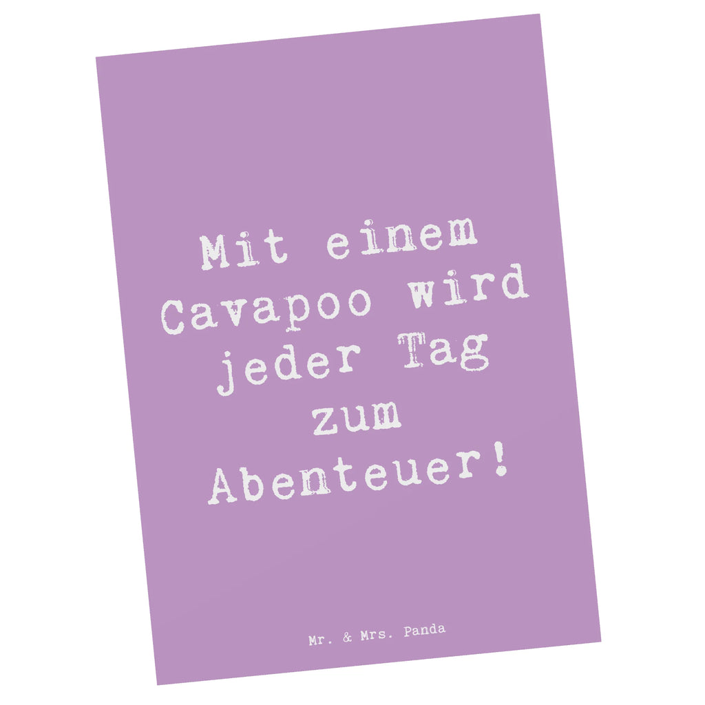 Postkarte Spruch Cavapoo Abenteuer Postkarte, Karte, Geschenkkarte, Grußkarte, Einladung, Ansichtskarte, Geburtstagskarte, Einladungskarte, Dankeskarte, Ansichtskarten, Einladung Geburtstag, Einladungskarten Geburtstag, Hund, Hunderasse, Rassehund, Hundebesitzer, Geschenk, Tierfreund, Schenken, Welpe