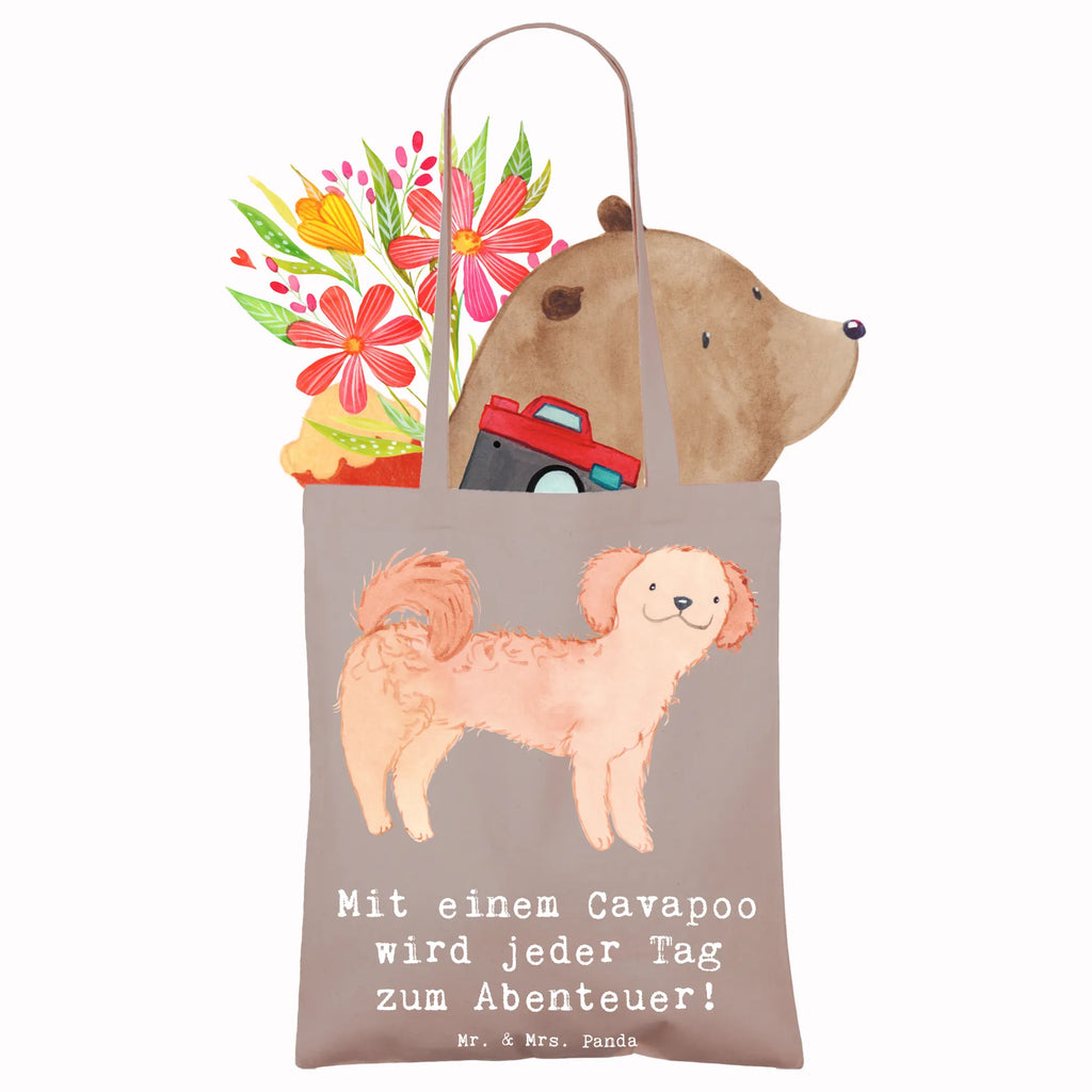 Tragetasche Cavapoo Abenteuer Beuteltasche, Beutel, Einkaufstasche, Jutebeutel, Stoffbeutel, Tasche, Shopper, Umhängetasche, Strandtasche, Schultertasche, Stofftasche, Tragetasche, Badetasche, Jutetasche, Einkaufstüte, Laptoptasche, Hund, Hunderasse, Rassehund, Hundebesitzer, Geschenk, Tierfreund, Schenken, Welpe