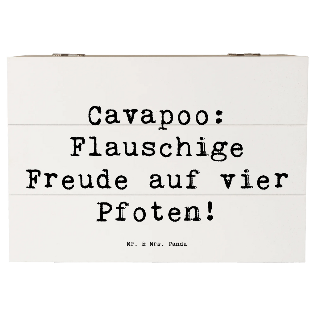 Holzkiste Spruch Cavapoo Flauschigkeit Holzkiste, Kiste, Schatzkiste, Truhe, Schatulle, XXL, Erinnerungsbox, Erinnerungskiste, Dekokiste, Aufbewahrungsbox, Geschenkbox, Geschenkdose, Hund, Hunderasse, Rassehund, Hundebesitzer, Geschenk, Tierfreund, Schenken, Welpe