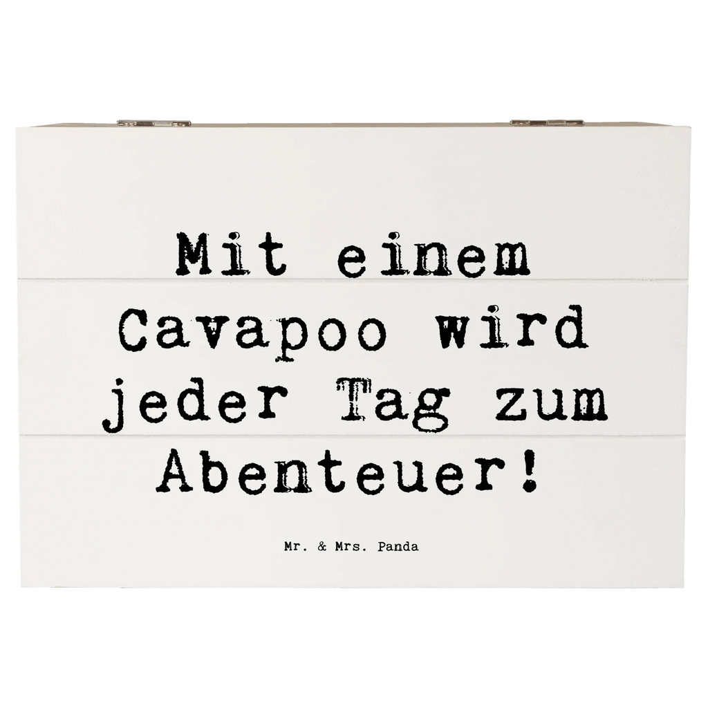 Holzkiste Spruch Cavapoo Abenteuer Holzkiste, Kiste, Schatzkiste, Truhe, Schatulle, XXL, Erinnerungsbox, Erinnerungskiste, Dekokiste, Aufbewahrungsbox, Geschenkbox, Geschenkdose, Hund, Hunderasse, Rassehund, Hundebesitzer, Geschenk, Tierfreund, Schenken, Welpe