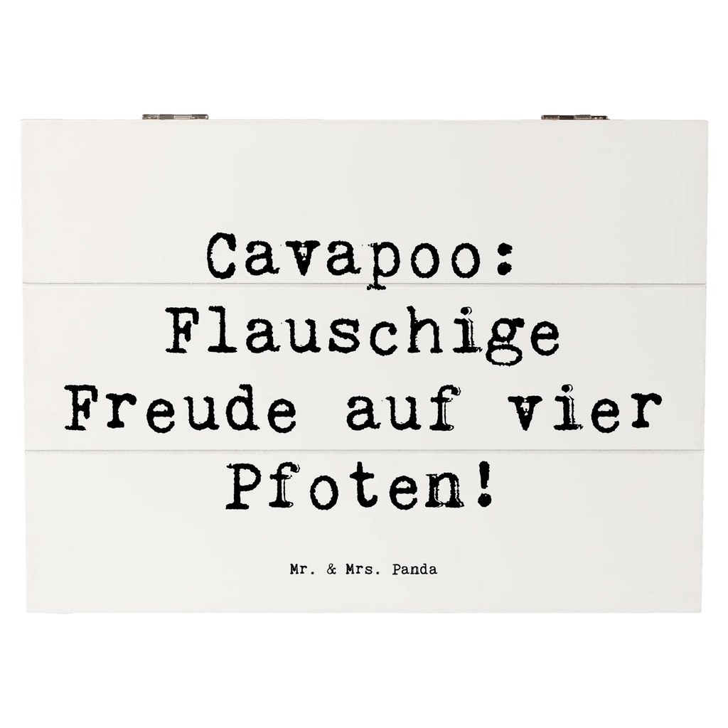 Holzkiste Spruch Cavapoo Flauschigkeit Holzkiste, Kiste, Schatzkiste, Truhe, Schatulle, XXL, Erinnerungsbox, Erinnerungskiste, Dekokiste, Aufbewahrungsbox, Geschenkbox, Geschenkdose, Hund, Hunderasse, Rassehund, Hundebesitzer, Geschenk, Tierfreund, Schenken, Welpe