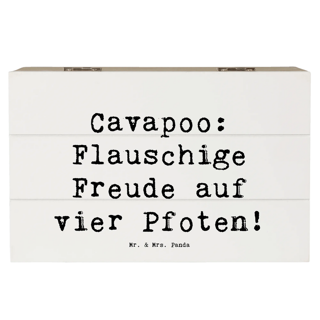 Holzkiste Spruch Cavapoo Flauschigkeit Holzkiste, Kiste, Schatzkiste, Truhe, Schatulle, XXL, Erinnerungsbox, Erinnerungskiste, Dekokiste, Aufbewahrungsbox, Geschenkbox, Geschenkdose, Hund, Hunderasse, Rassehund, Hundebesitzer, Geschenk, Tierfreund, Schenken, Welpe