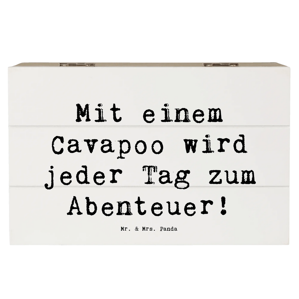 Holzkiste Spruch Cavapoo Abenteuer Holzkiste, Kiste, Schatzkiste, Truhe, Schatulle, XXL, Erinnerungsbox, Erinnerungskiste, Dekokiste, Aufbewahrungsbox, Geschenkbox, Geschenkdose, Hund, Hunderasse, Rassehund, Hundebesitzer, Geschenk, Tierfreund, Schenken, Welpe