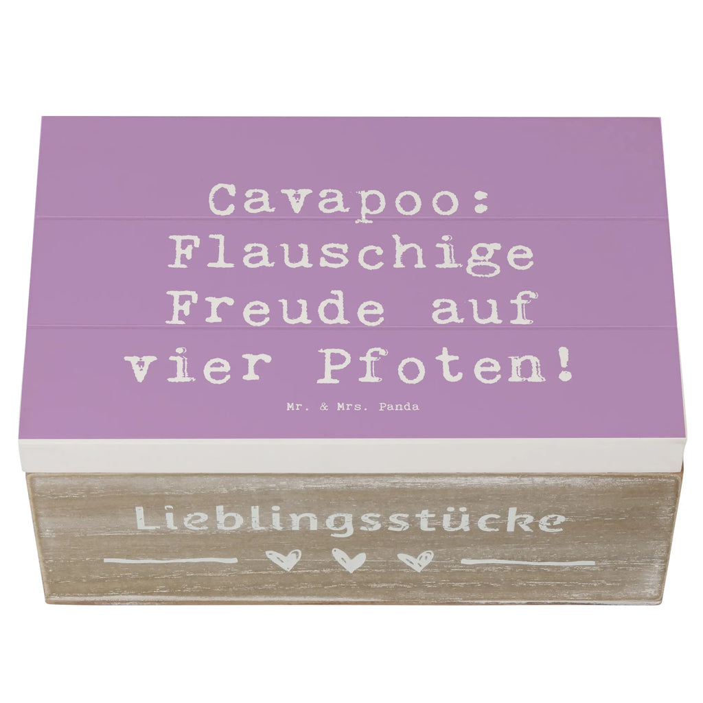 Holzkiste Spruch Cavapoo Flauschigkeit Holzkiste, Kiste, Schatzkiste, Truhe, Schatulle, XXL, Erinnerungsbox, Erinnerungskiste, Dekokiste, Aufbewahrungsbox, Geschenkbox, Geschenkdose, Hund, Hunderasse, Rassehund, Hundebesitzer, Geschenk, Tierfreund, Schenken, Welpe