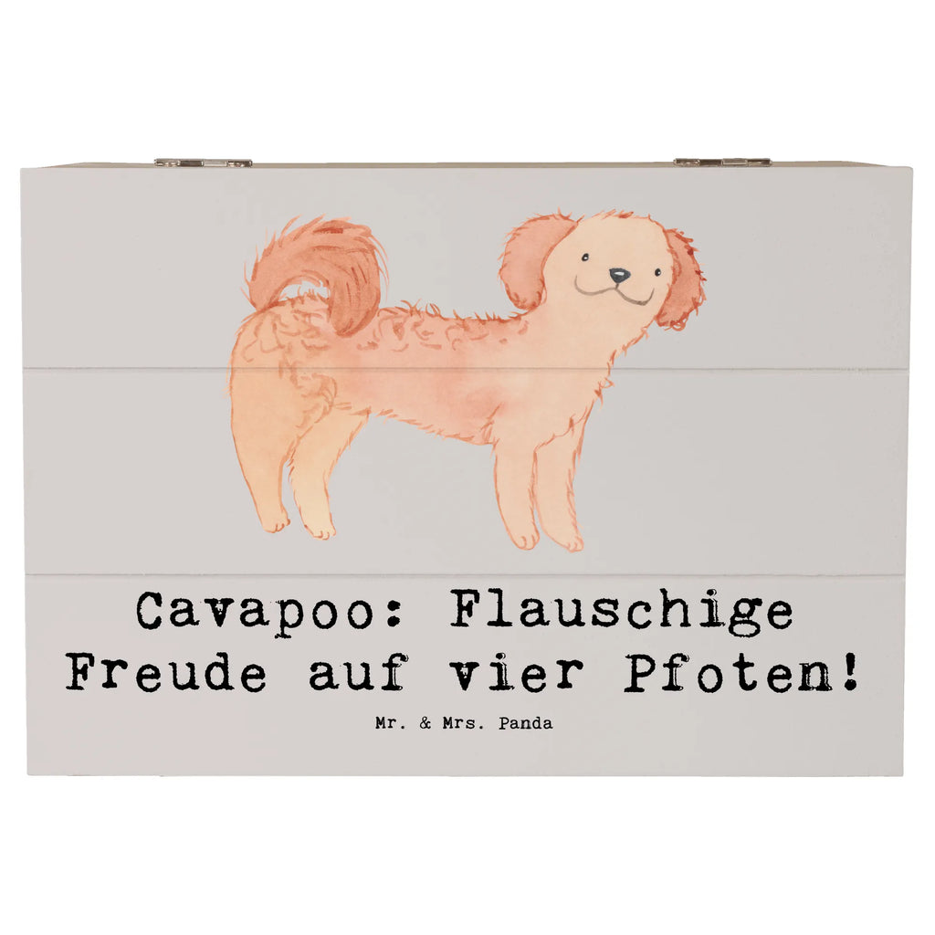 Holzkiste Cavapoo Flauschigkeit Holzkiste, Kiste, Schatzkiste, Truhe, Schatulle, XXL, Erinnerungsbox, Erinnerungskiste, Dekokiste, Aufbewahrungsbox, Geschenkbox, Geschenkdose, Hund, Hunderasse, Rassehund, Hundebesitzer, Geschenk, Tierfreund, Schenken, Welpe