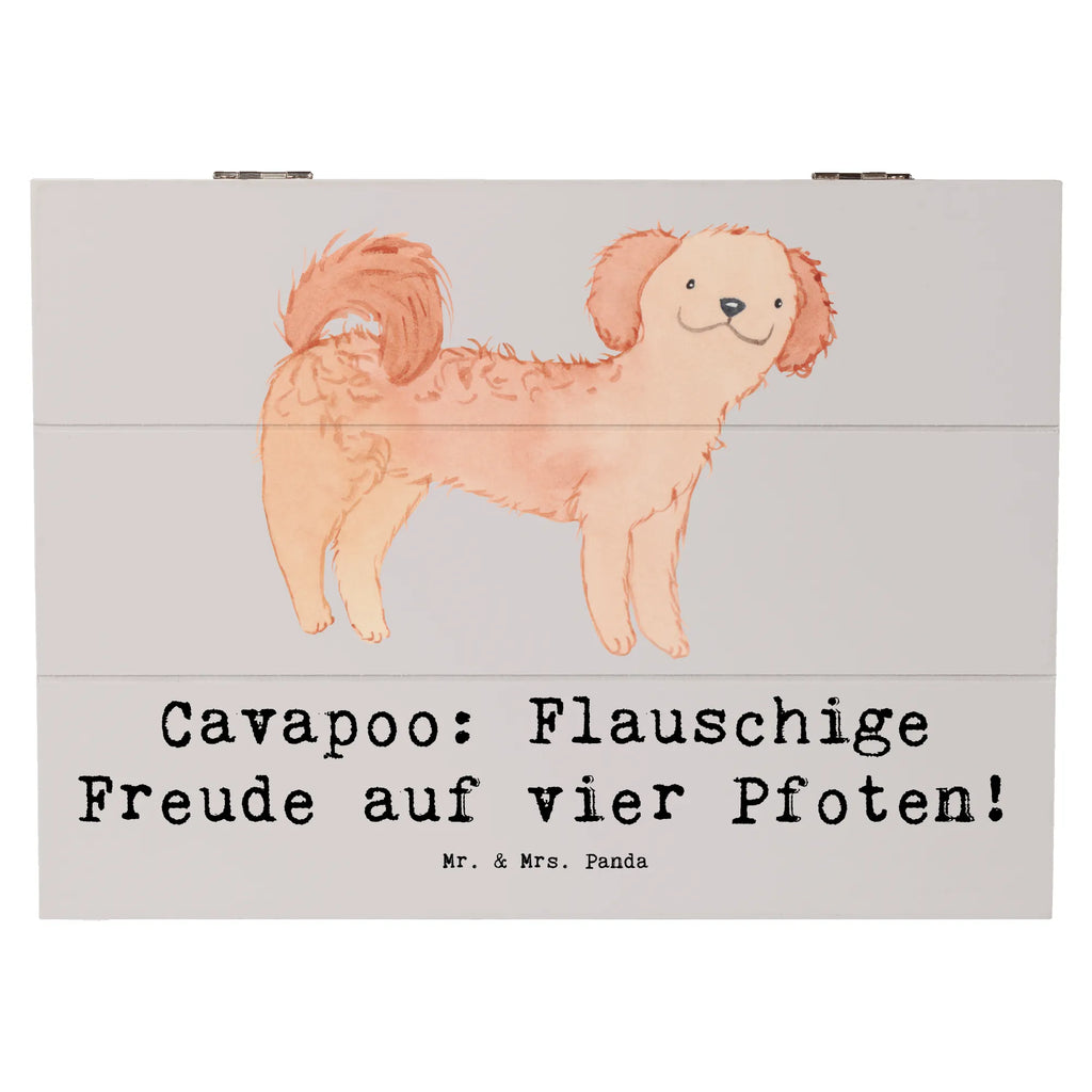 Holzkiste Cavapoo Flauschigkeit Holzkiste, Kiste, Schatzkiste, Truhe, Schatulle, XXL, Erinnerungsbox, Erinnerungskiste, Dekokiste, Aufbewahrungsbox, Geschenkbox, Geschenkdose, Hund, Hunderasse, Rassehund, Hundebesitzer, Geschenk, Tierfreund, Schenken, Welpe