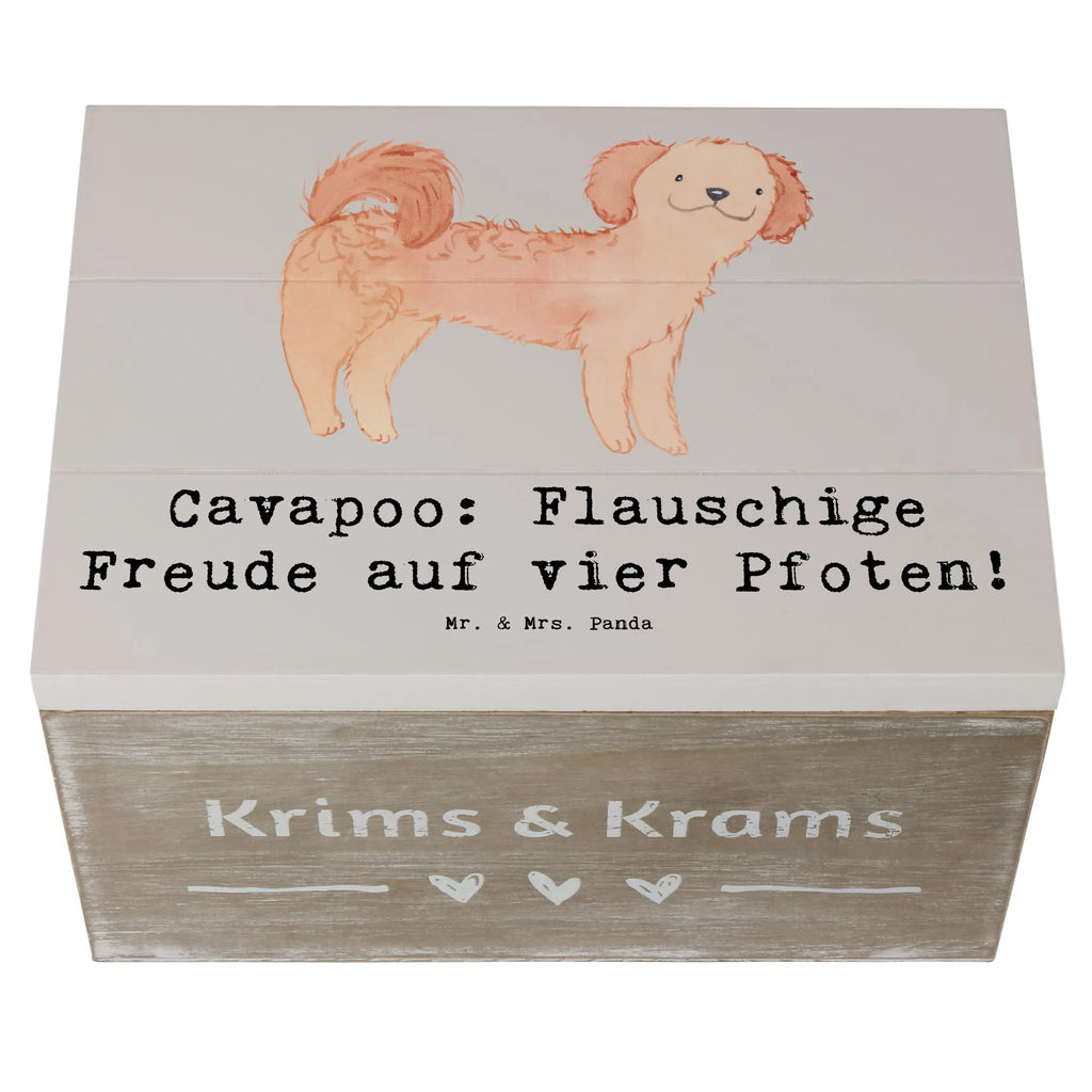 Holzkiste Cavapoo Flauschigkeit Holzkiste, Kiste, Schatzkiste, Truhe, Schatulle, XXL, Erinnerungsbox, Erinnerungskiste, Dekokiste, Aufbewahrungsbox, Geschenkbox, Geschenkdose, Hund, Hunderasse, Rassehund, Hundebesitzer, Geschenk, Tierfreund, Schenken, Welpe