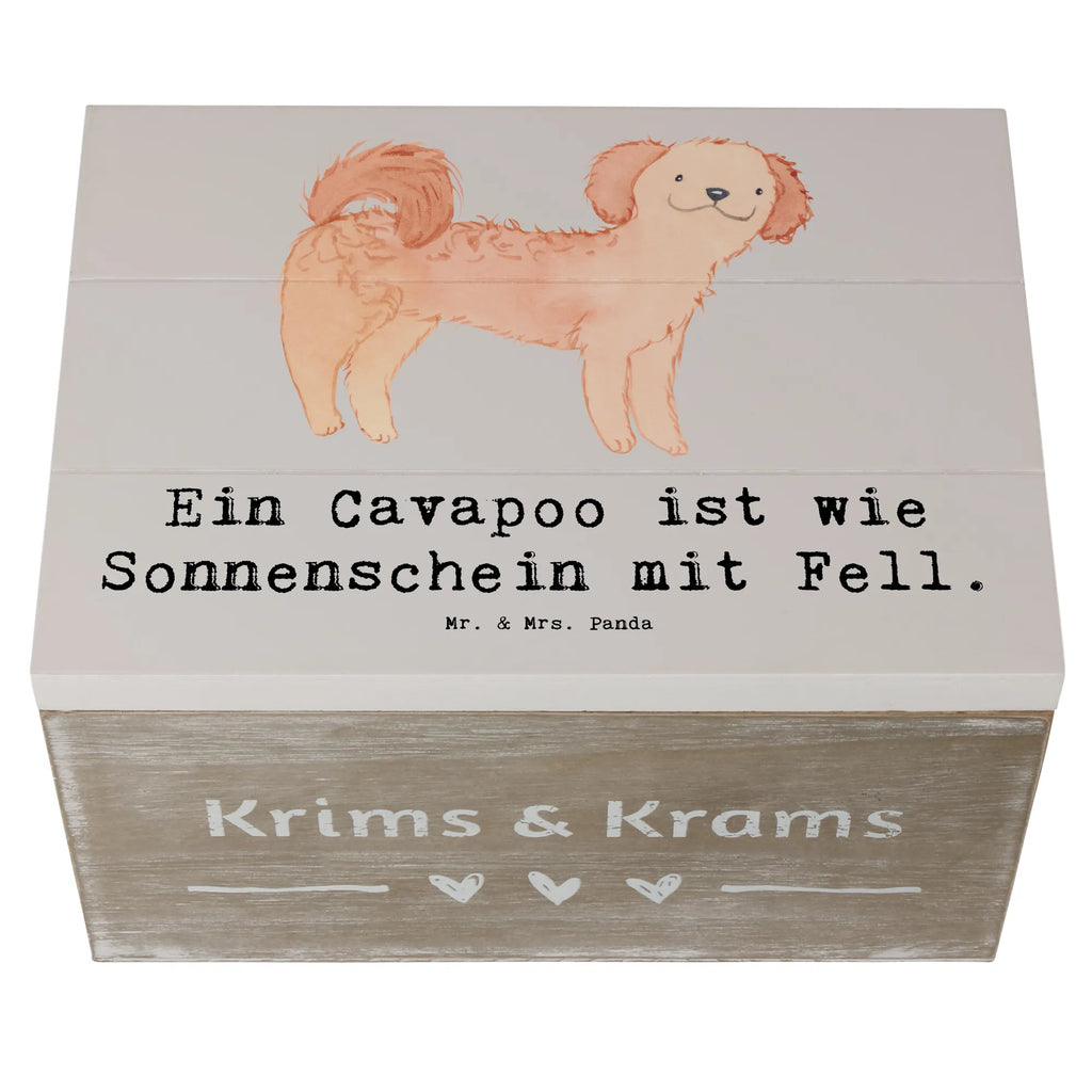 Holzkiste Cavapoo Sonnenschein Holzkiste, Kiste, Schatzkiste, Truhe, Schatulle, XXL, Erinnerungsbox, Erinnerungskiste, Dekokiste, Aufbewahrungsbox, Geschenkbox, Geschenkdose, Hund, Hunderasse, Rassehund, Hundebesitzer, Geschenk, Tierfreund, Schenken, Welpe