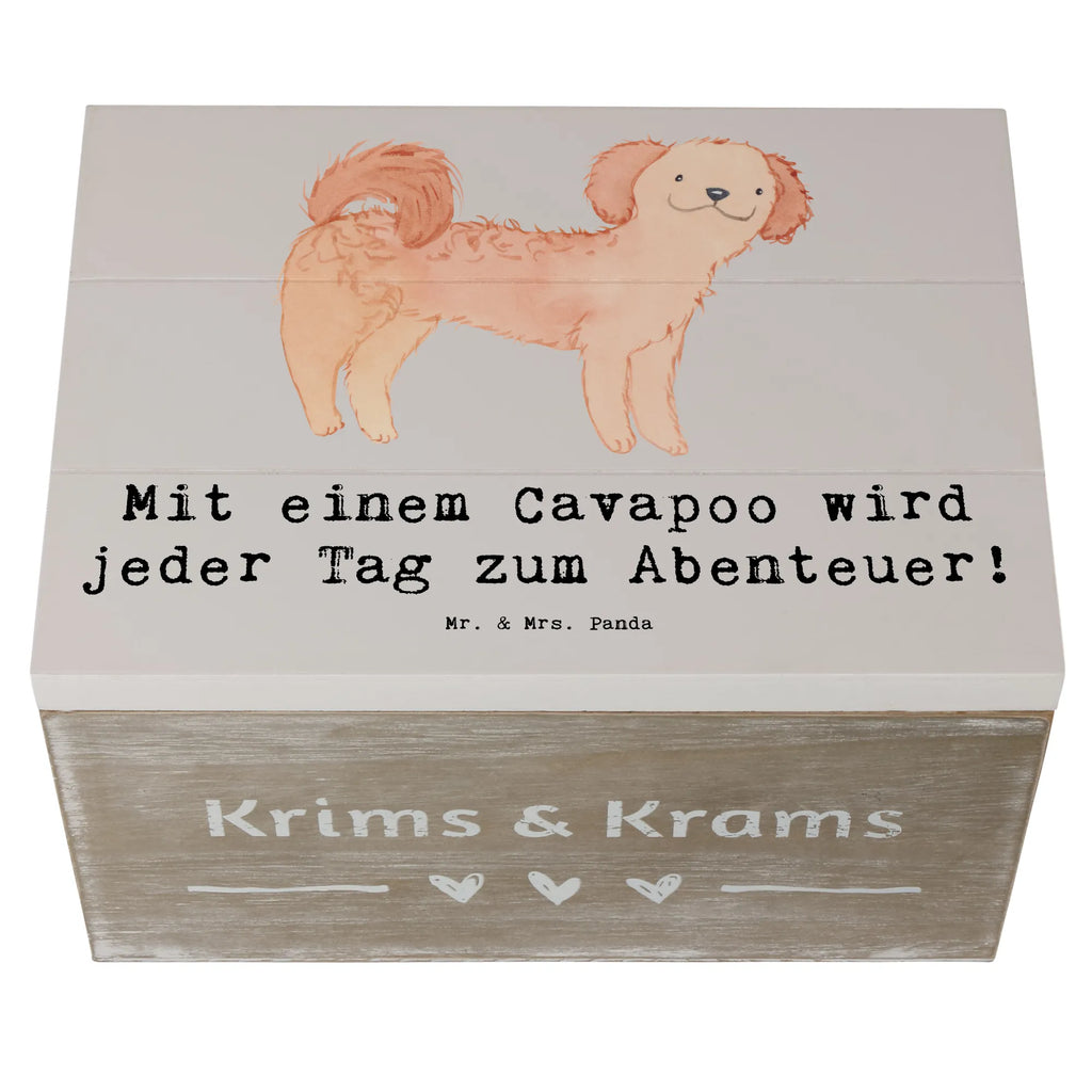 Holzkiste Cavapoo Abenteuer Holzkiste, Kiste, Schatzkiste, Truhe, Schatulle, XXL, Erinnerungsbox, Erinnerungskiste, Dekokiste, Aufbewahrungsbox, Geschenkbox, Geschenkdose, Hund, Hunderasse, Rassehund, Hundebesitzer, Geschenk, Tierfreund, Schenken, Welpe