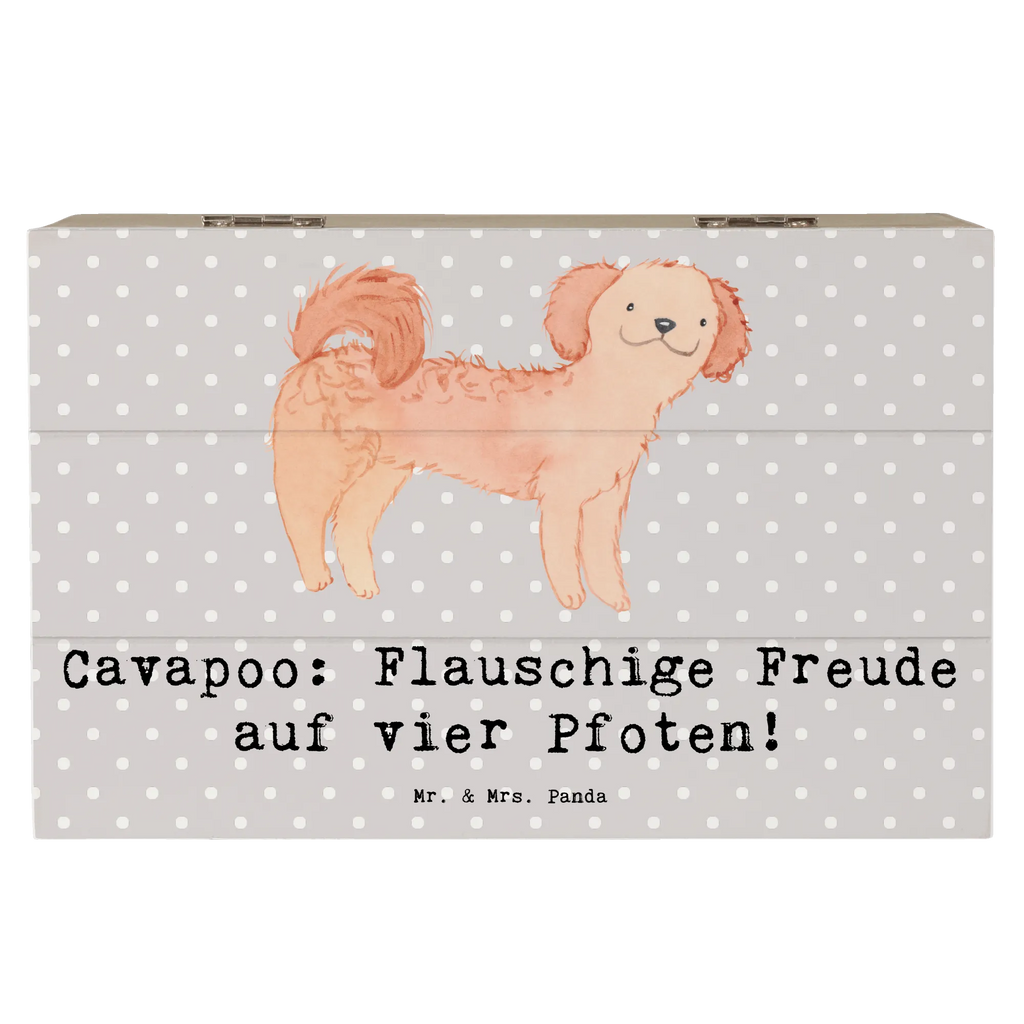 Holzkiste Cavapoo Flauschigkeit Holzkiste, Kiste, Schatzkiste, Truhe, Schatulle, XXL, Erinnerungsbox, Erinnerungskiste, Dekokiste, Aufbewahrungsbox, Geschenkbox, Geschenkdose, Hund, Hunderasse, Rassehund, Hundebesitzer, Geschenk, Tierfreund, Schenken, Welpe