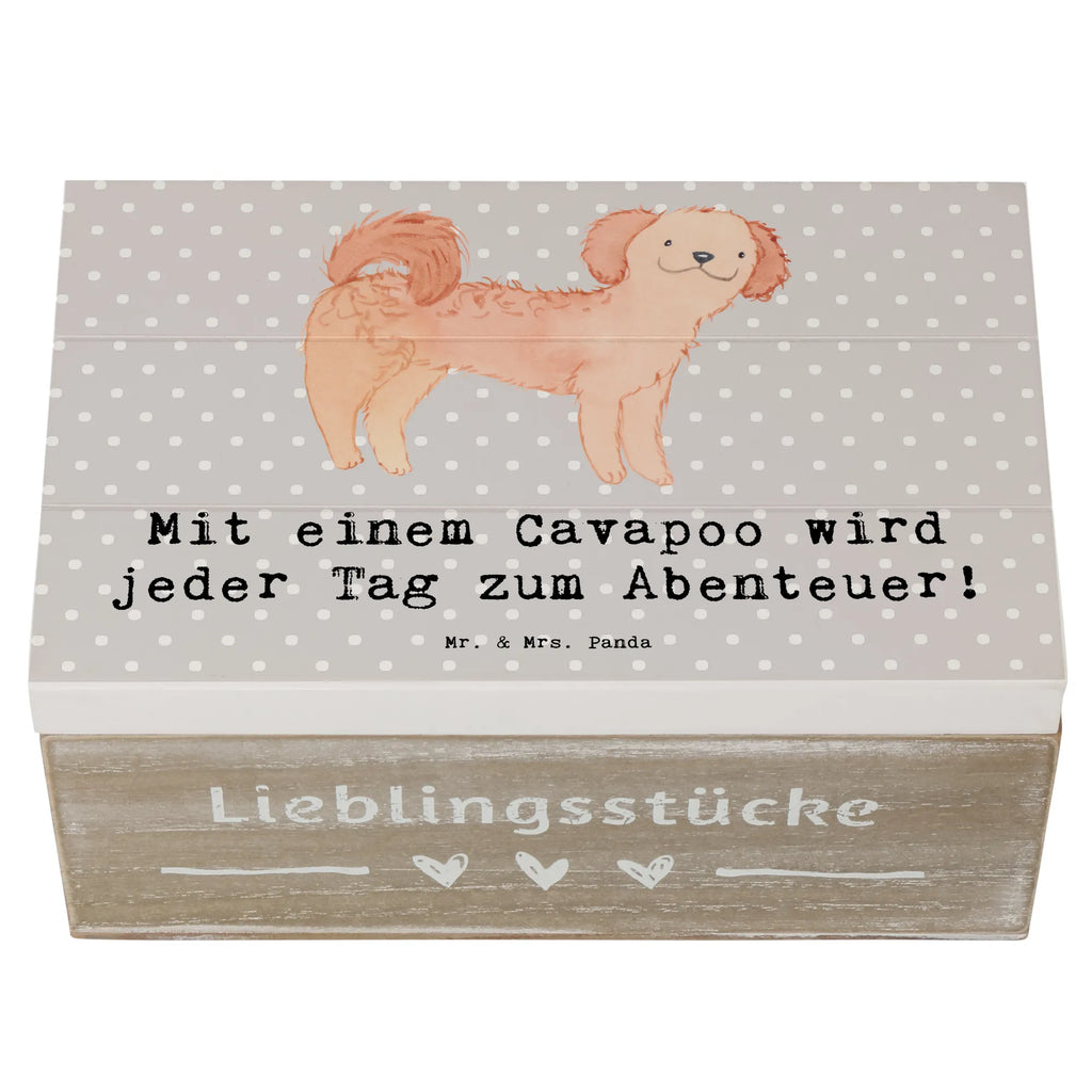 Holzkiste Cavapoo Abenteuer Holzkiste, Kiste, Schatzkiste, Truhe, Schatulle, XXL, Erinnerungsbox, Erinnerungskiste, Dekokiste, Aufbewahrungsbox, Geschenkbox, Geschenkdose, Hund, Hunderasse, Rassehund, Hundebesitzer, Geschenk, Tierfreund, Schenken, Welpe