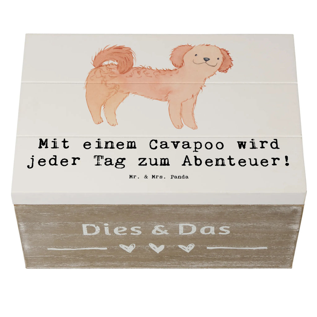 Holzkiste Cavapoo Abenteuer Holzkiste, Kiste, Schatzkiste, Truhe, Schatulle, XXL, Erinnerungsbox, Erinnerungskiste, Dekokiste, Aufbewahrungsbox, Geschenkbox, Geschenkdose, Hund, Hunderasse, Rassehund, Hundebesitzer, Geschenk, Tierfreund, Schenken, Welpe