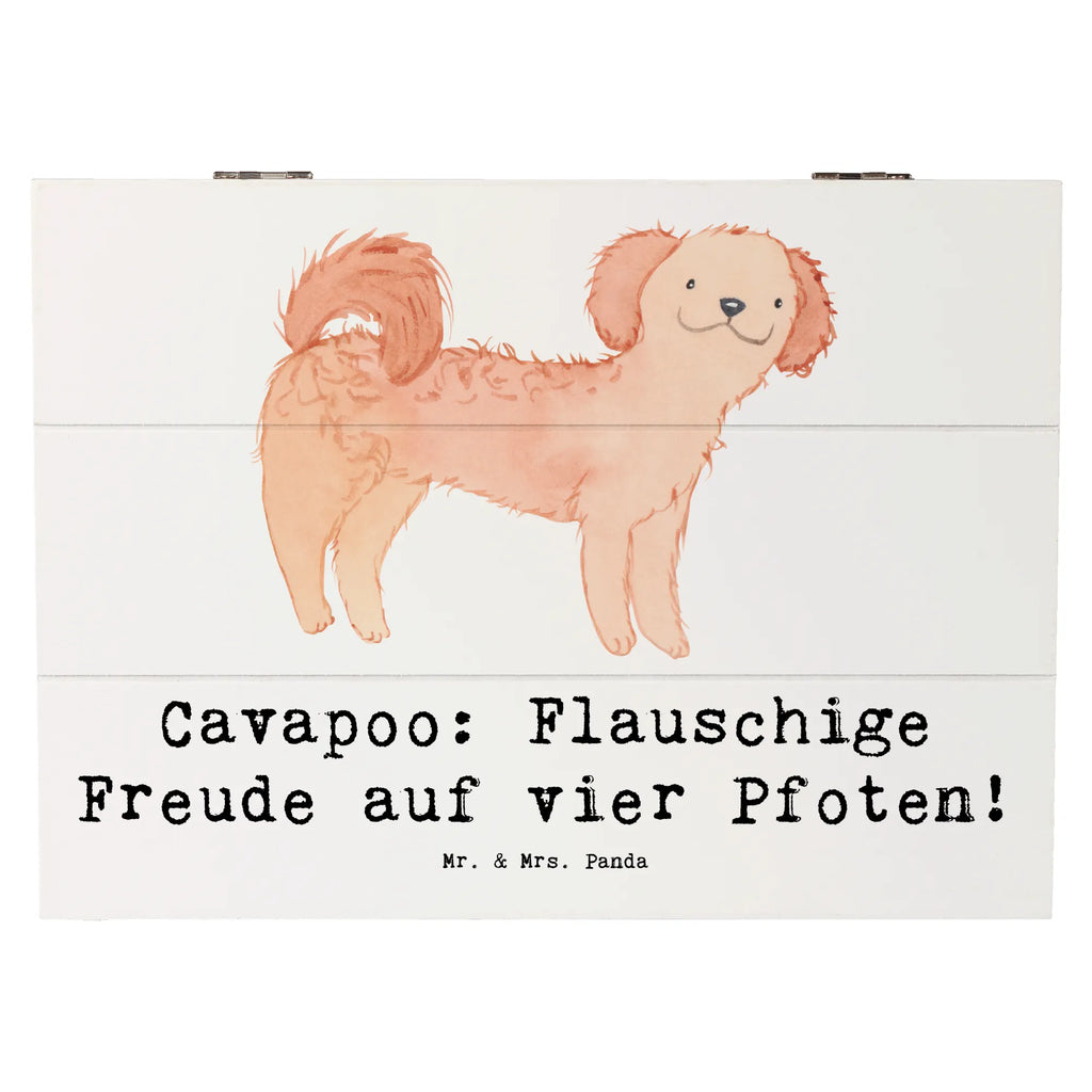 Holzkiste Cavapoo Flauschigkeit Holzkiste, Kiste, Schatzkiste, Truhe, Schatulle, XXL, Erinnerungsbox, Erinnerungskiste, Dekokiste, Aufbewahrungsbox, Geschenkbox, Geschenkdose, Hund, Hunderasse, Rassehund, Hundebesitzer, Geschenk, Tierfreund, Schenken, Welpe