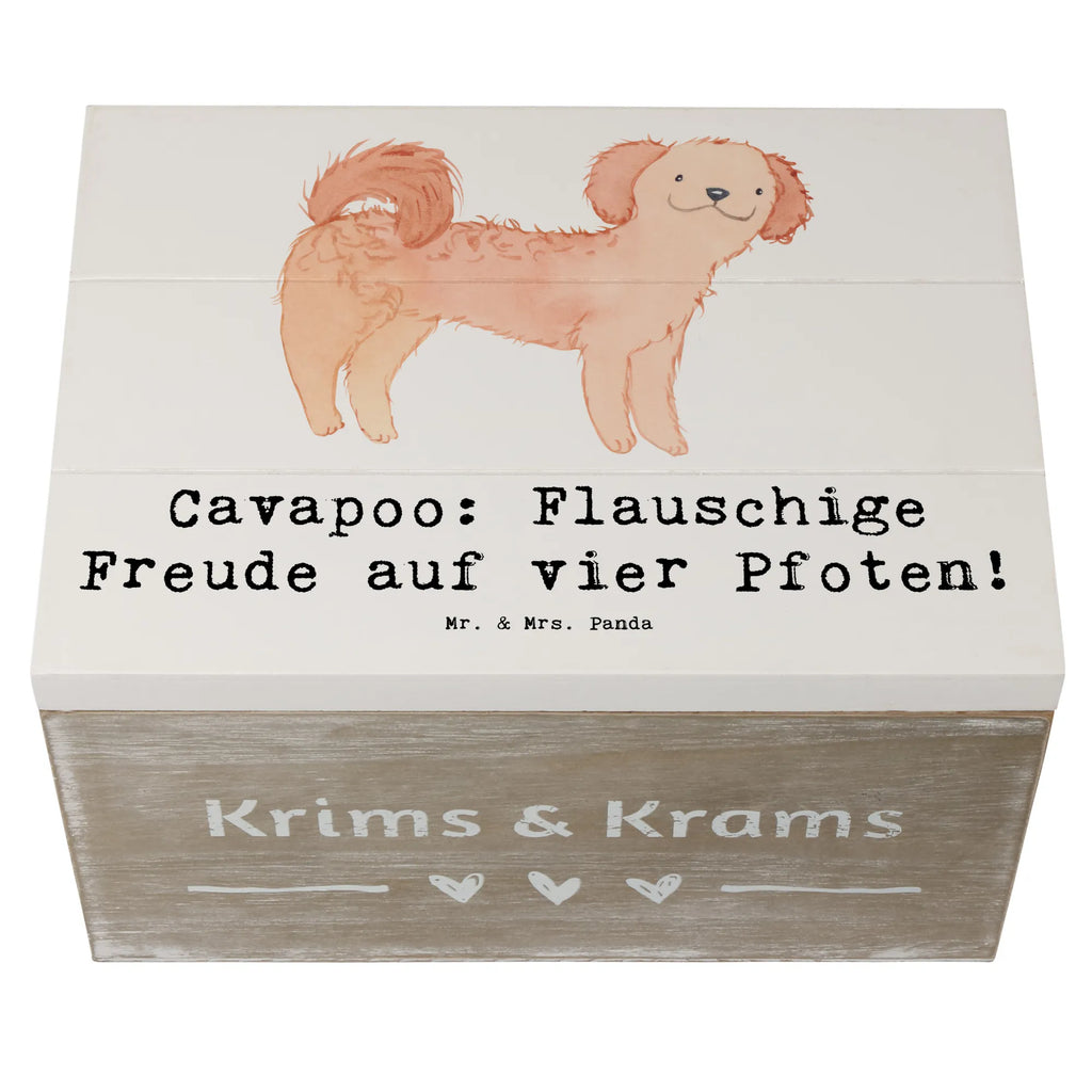 Holzkiste Cavapoo Flauschigkeit Holzkiste, Kiste, Schatzkiste, Truhe, Schatulle, XXL, Erinnerungsbox, Erinnerungskiste, Dekokiste, Aufbewahrungsbox, Geschenkbox, Geschenkdose, Hund, Hunderasse, Rassehund, Hundebesitzer, Geschenk, Tierfreund, Schenken, Welpe