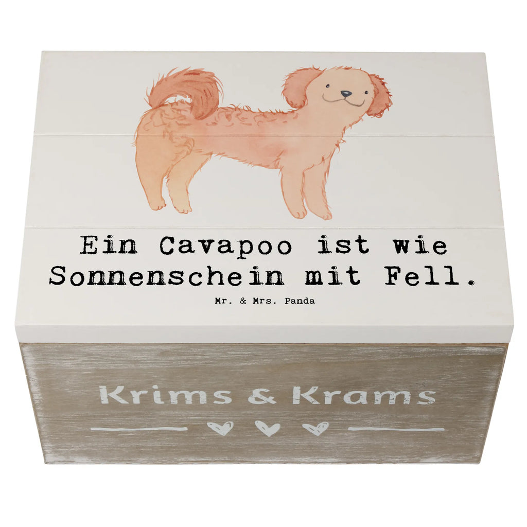 Holzkiste Cavapoo Sonnenschein Holzkiste, Kiste, Schatzkiste, Truhe, Schatulle, XXL, Erinnerungsbox, Erinnerungskiste, Dekokiste, Aufbewahrungsbox, Geschenkbox, Geschenkdose, Hund, Hunderasse, Rassehund, Hundebesitzer, Geschenk, Tierfreund, Schenken, Welpe