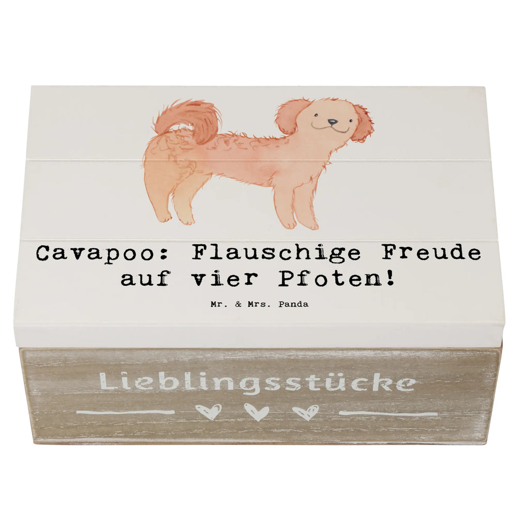 Holzkiste Cavapoo Flauschigkeit Holzkiste, Kiste, Schatzkiste, Truhe, Schatulle, XXL, Erinnerungsbox, Erinnerungskiste, Dekokiste, Aufbewahrungsbox, Geschenkbox, Geschenkdose, Hund, Hunderasse, Rassehund, Hundebesitzer, Geschenk, Tierfreund, Schenken, Welpe