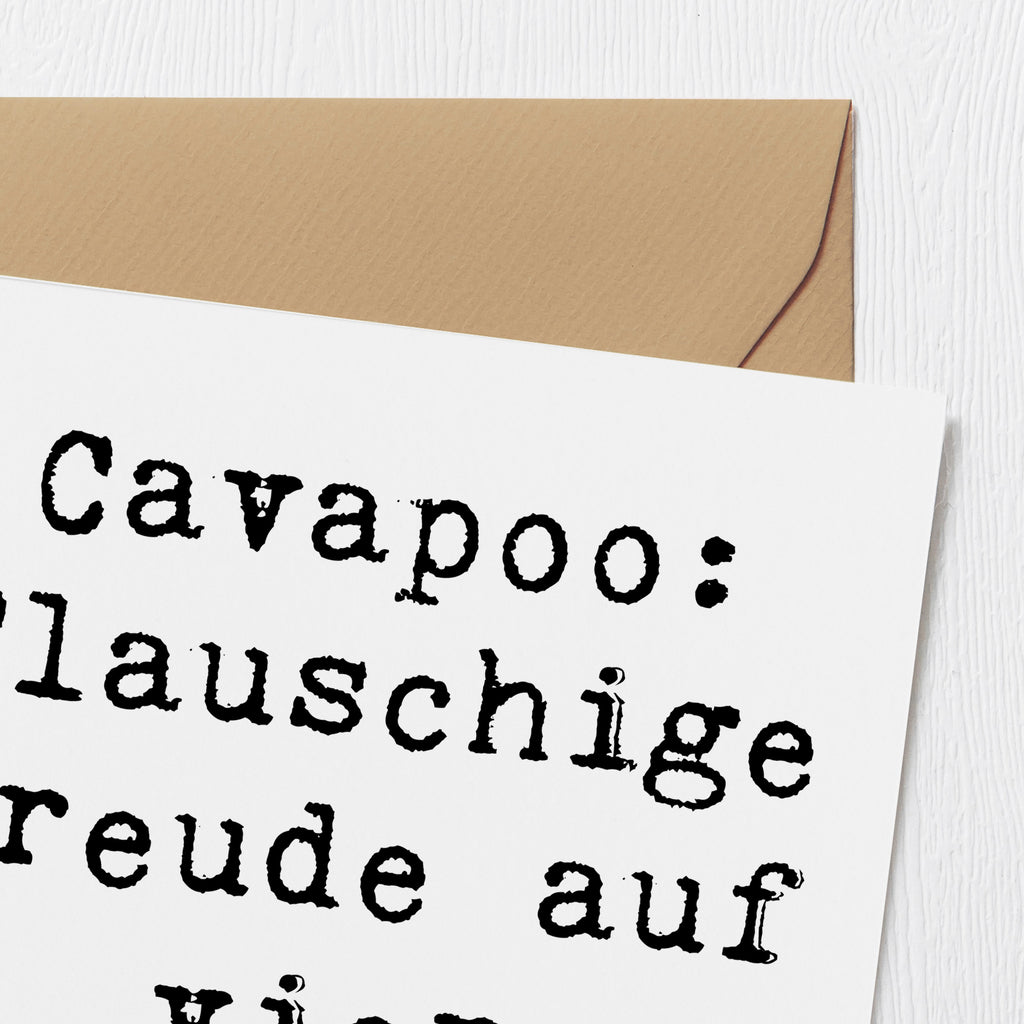 Deluxe Karte Spruch Cavapoo Flauschigkeit Karte, Grußkarte, Klappkarte, Einladungskarte, Glückwunschkarte, Hochzeitskarte, Geburtstagskarte, Hochwertige Grußkarte, Hochwertige Klappkarte, Hund, Hunderasse, Rassehund, Hundebesitzer, Geschenk, Tierfreund, Schenken, Welpe