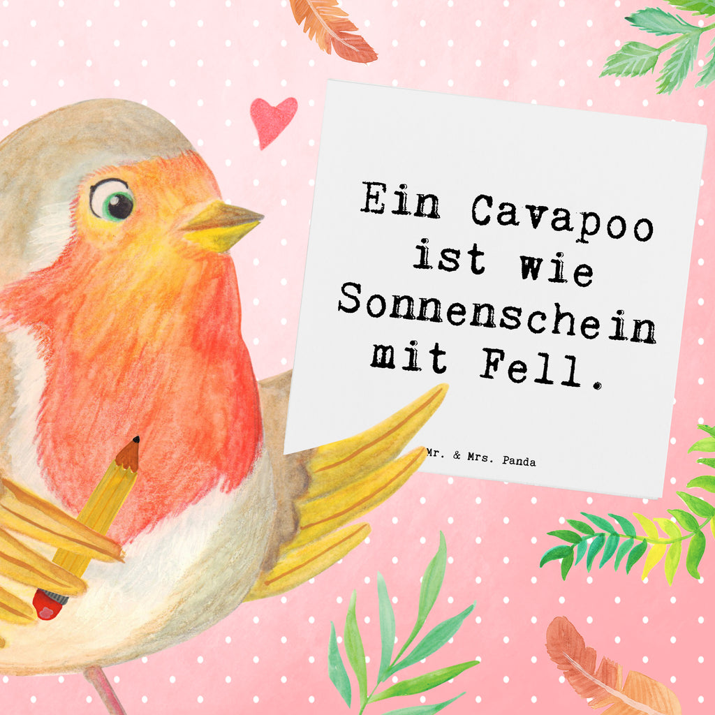 Deluxe Karte Spruch Cavapoo Sonnenschein Karte, Grußkarte, Klappkarte, Einladungskarte, Glückwunschkarte, Hochzeitskarte, Geburtstagskarte, Hochwertige Grußkarte, Hochwertige Klappkarte, Hund, Hunderasse, Rassehund, Hundebesitzer, Geschenk, Tierfreund, Schenken, Welpe