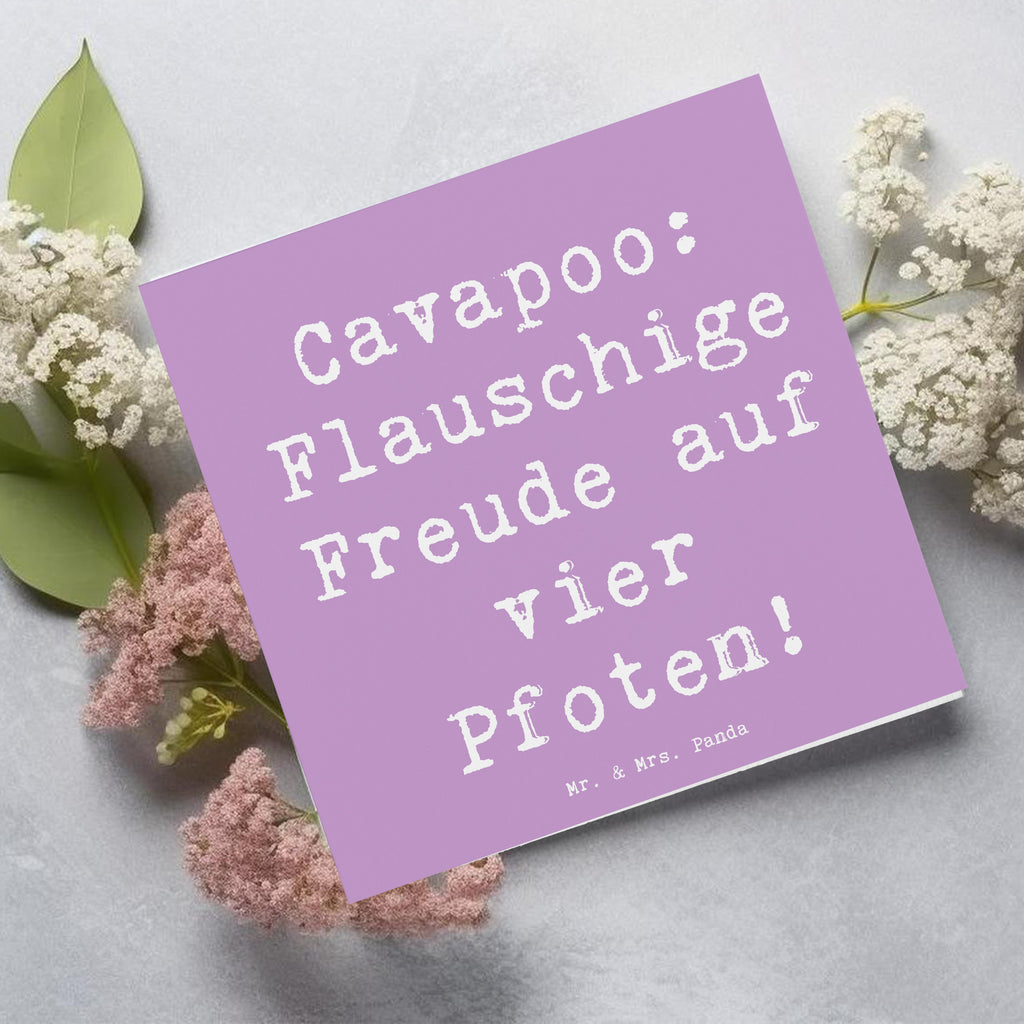 Deluxe Karte Spruch Cavapoo Flauschigkeit Karte, Grußkarte, Klappkarte, Einladungskarte, Glückwunschkarte, Hochzeitskarte, Geburtstagskarte, Hochwertige Grußkarte, Hochwertige Klappkarte, Hund, Hunderasse, Rassehund, Hundebesitzer, Geschenk, Tierfreund, Schenken, Welpe