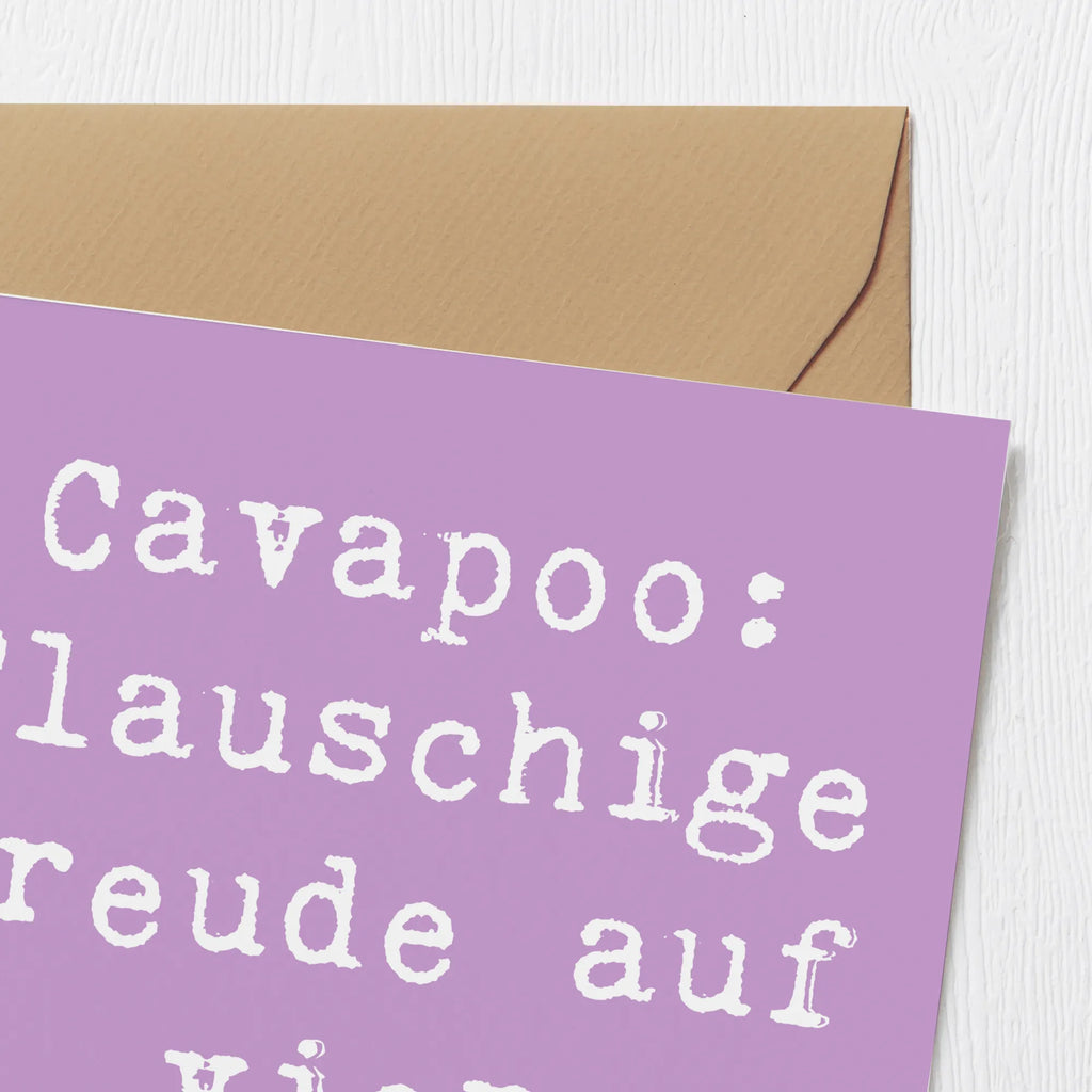 Deluxe Karte Spruch Cavapoo Flauschigkeit Karte, Grußkarte, Klappkarte, Einladungskarte, Glückwunschkarte, Hochzeitskarte, Geburtstagskarte, Hochwertige Grußkarte, Hochwertige Klappkarte, Hund, Hunderasse, Rassehund, Hundebesitzer, Geschenk, Tierfreund, Schenken, Welpe