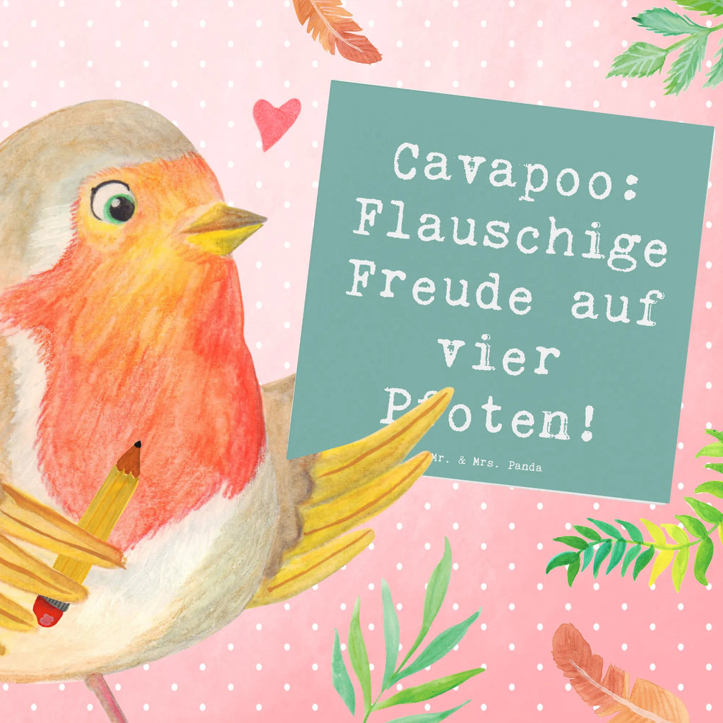 Deluxe Karte Spruch Cavapoo Flauschigkeit Karte, Grußkarte, Klappkarte, Einladungskarte, Glückwunschkarte, Hochzeitskarte, Geburtstagskarte, Hochwertige Grußkarte, Hochwertige Klappkarte, Hund, Hunderasse, Rassehund, Hundebesitzer, Geschenk, Tierfreund, Schenken, Welpe