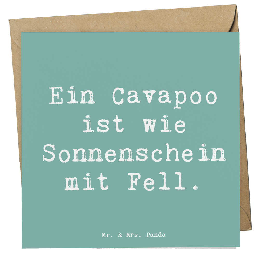 Deluxe Karte Spruch Cavapoo Sonnenschein Karte, Grußkarte, Klappkarte, Einladungskarte, Glückwunschkarte, Hochzeitskarte, Geburtstagskarte, Hochwertige Grußkarte, Hochwertige Klappkarte, Hund, Hunderasse, Rassehund, Hundebesitzer, Geschenk, Tierfreund, Schenken, Welpe