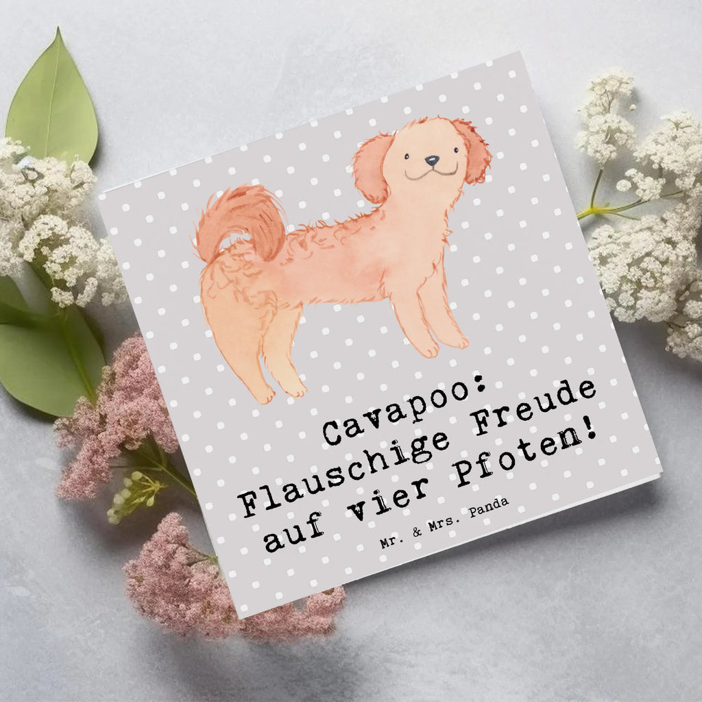 Deluxe Karte Cavapoo Flauschigkeit Karte, Grußkarte, Klappkarte, Einladungskarte, Glückwunschkarte, Hochzeitskarte, Geburtstagskarte, Hochwertige Grußkarte, Hochwertige Klappkarte, Hund, Hunderasse, Rassehund, Hundebesitzer, Geschenk, Tierfreund, Schenken, Welpe