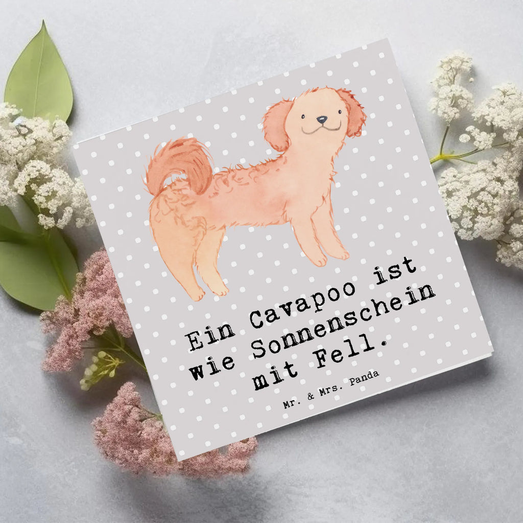 Deluxe Karte Cavapoo Sonnenschein Karte, Grußkarte, Klappkarte, Einladungskarte, Glückwunschkarte, Hochzeitskarte, Geburtstagskarte, Hochwertige Grußkarte, Hochwertige Klappkarte, Hund, Hunderasse, Rassehund, Hundebesitzer, Geschenk, Tierfreund, Schenken, Welpe