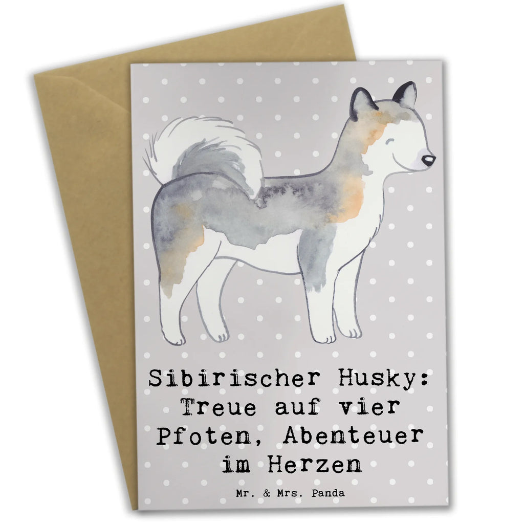 Grußkarte Sibirischer Husky Grußkarte, Klappkarte, Einladungskarte, Glückwunschkarte, Hochzeitskarte, Geburtstagskarte, Karte, Ansichtskarten, Hund, Hunderasse, Rassehund, Hundebesitzer, Geschenk, Tierfreund, Schenken, Welpe