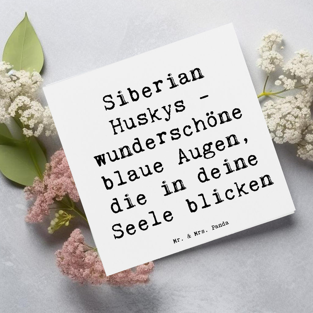 Deluxe Karte Spruch Siberian Husky Augenzauber Karte, Grußkarte, Klappkarte, Einladungskarte, Glückwunschkarte, Hochzeitskarte, Geburtstagskarte, Hochwertige Grußkarte, Hochwertige Klappkarte, Hund, Hunderasse, Rassehund, Hundebesitzer, Geschenk, Tierfreund, Schenken, Welpe