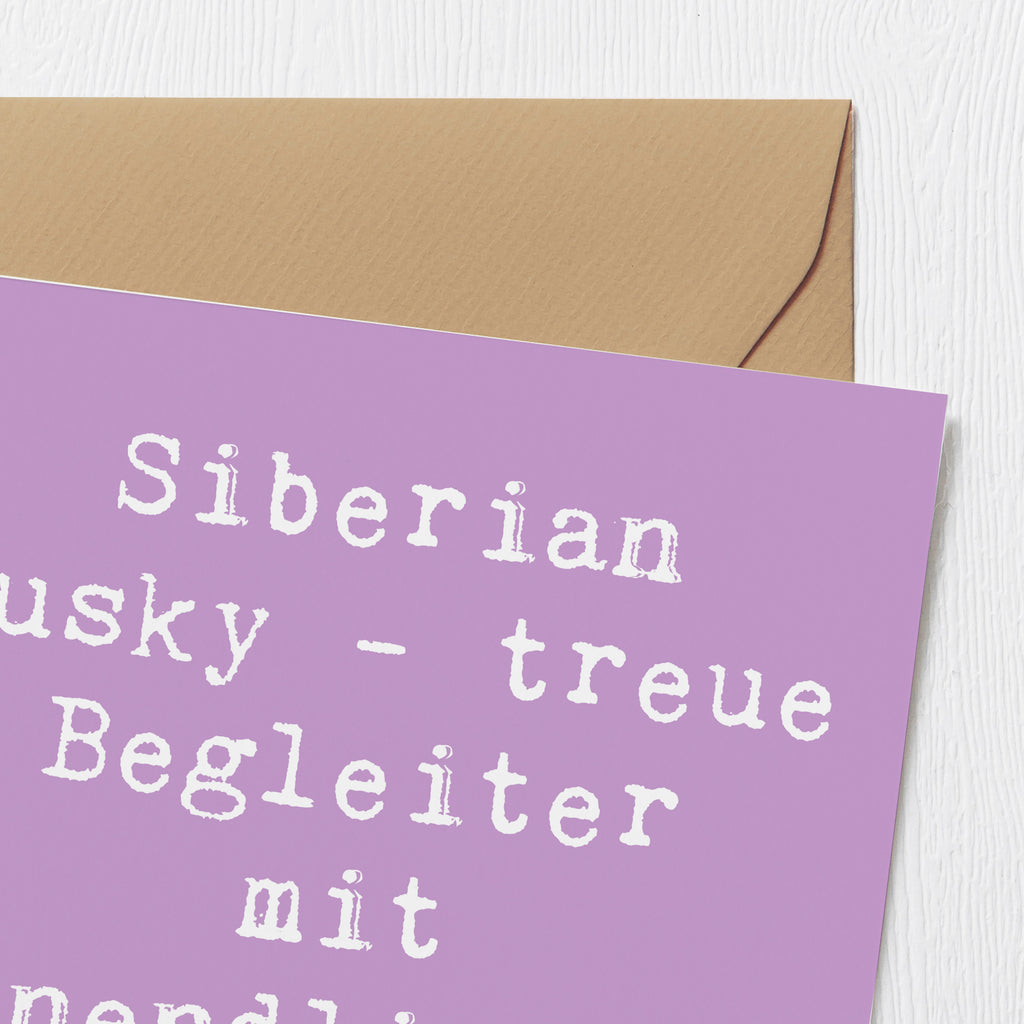 Deluxe Karte Spruch Siberian Husky Energie Karte, Grußkarte, Klappkarte, Einladungskarte, Glückwunschkarte, Hochzeitskarte, Geburtstagskarte, Hochwertige Grußkarte, Hochwertige Klappkarte, Hund, Hunderasse, Rassehund, Hundebesitzer, Geschenk, Tierfreund, Schenken, Welpe