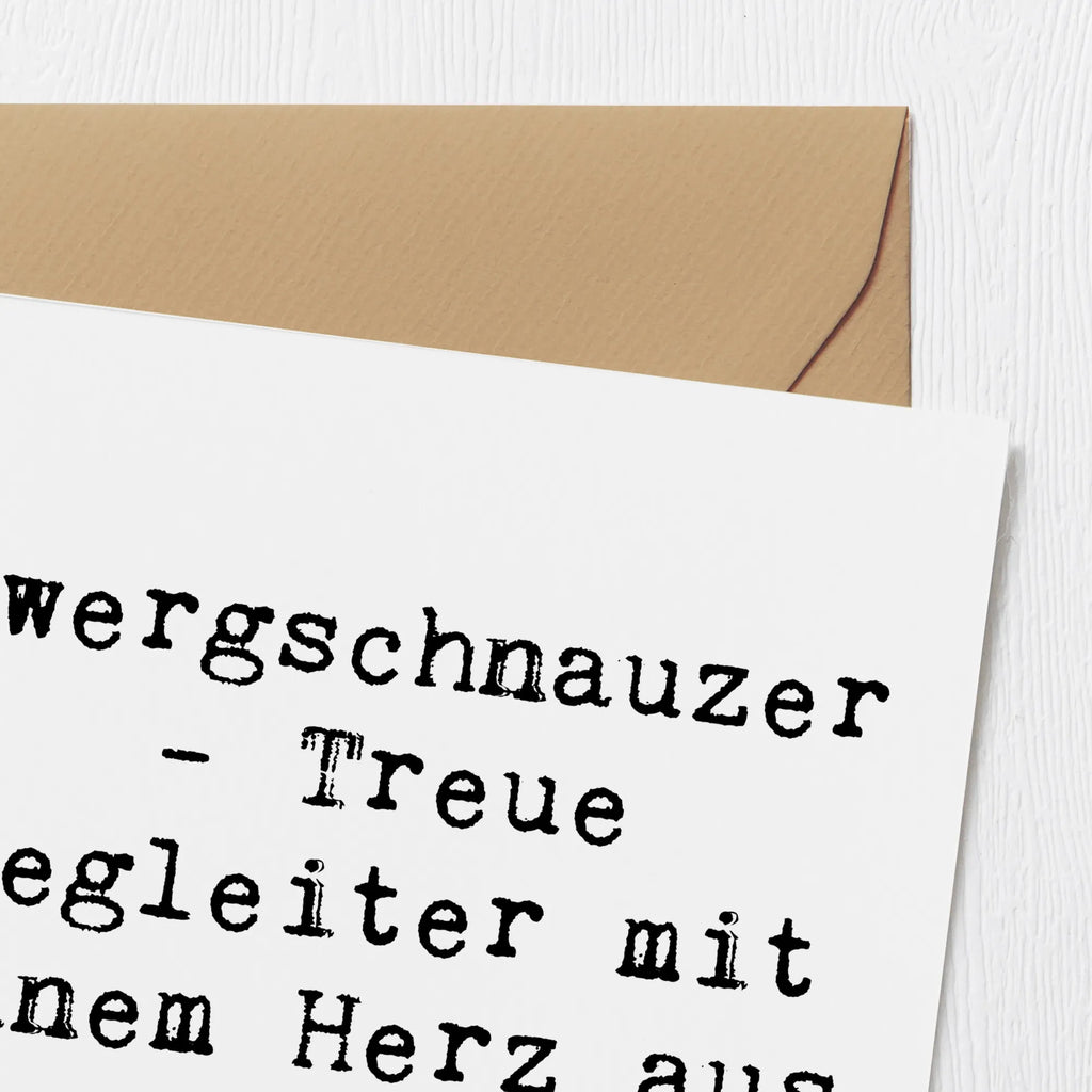 Deluxe Karte Spruch Zwergschnauzer Herz Karte, Grußkarte, Klappkarte, Einladungskarte, Glückwunschkarte, Hochzeitskarte, Geburtstagskarte, Hochwertige Grußkarte, Hochwertige Klappkarte, Hund, Hunderasse, Rassehund, Hundebesitzer, Geschenk, Tierfreund, Schenken, Welpe