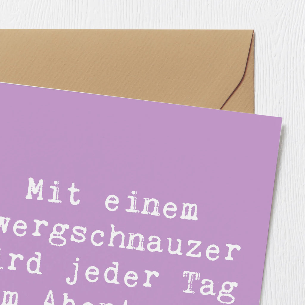 Deluxe Karte Spruch Zwergschnauzer Abenteuer Karte, Grußkarte, Klappkarte, Einladungskarte, Glückwunschkarte, Hochzeitskarte, Geburtstagskarte, Hochwertige Grußkarte, Hochwertige Klappkarte, Hund, Hunderasse, Rassehund, Hundebesitzer, Geschenk, Tierfreund, Schenken, Welpe