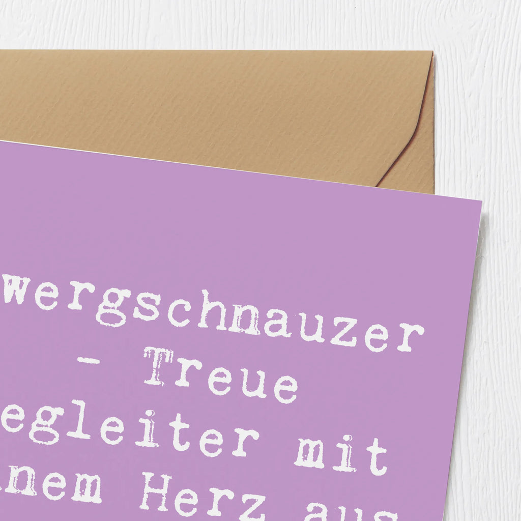 Deluxe Karte Spruch Zwergschnauzer Herz Karte, Grußkarte, Klappkarte, Einladungskarte, Glückwunschkarte, Hochzeitskarte, Geburtstagskarte, Hochwertige Grußkarte, Hochwertige Klappkarte, Hund, Hunderasse, Rassehund, Hundebesitzer, Geschenk, Tierfreund, Schenken, Welpe