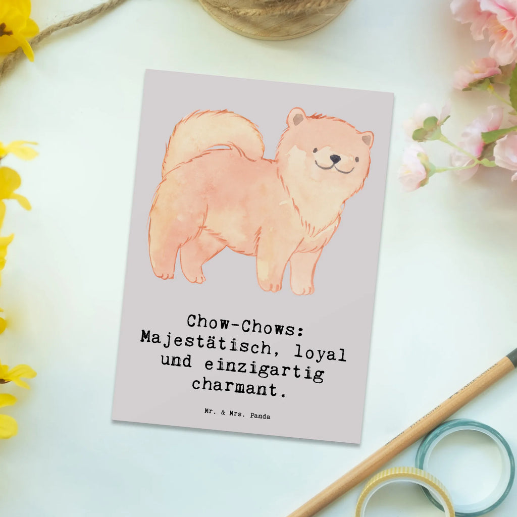 Postkarte Chow-Chow Charme Postkarte, Karte, Geschenkkarte, Grußkarte, Einladung, Ansichtskarte, Geburtstagskarte, Einladungskarte, Dankeskarte, Ansichtskarten, Einladung Geburtstag, Einladungskarten Geburtstag, Hund, Hunderasse, Rassehund, Hundebesitzer, Geschenk, Tierfreund, Schenken, Welpe