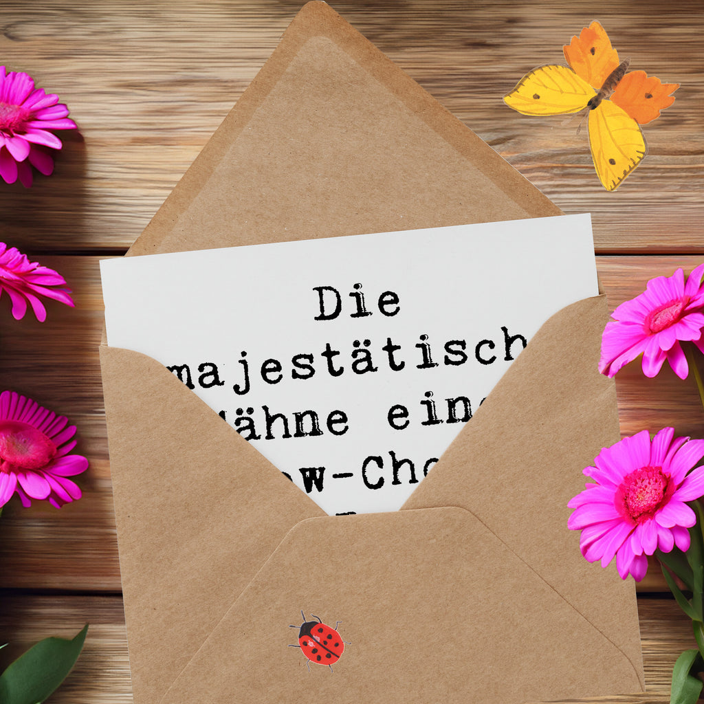 Deluxe Karte Spruch Chow-Chow Mähne Karte, Grußkarte, Klappkarte, Einladungskarte, Glückwunschkarte, Hochzeitskarte, Geburtstagskarte, Hochwertige Grußkarte, Hochwertige Klappkarte, Hund, Hunderasse, Rassehund, Hundebesitzer, Geschenk, Tierfreund, Schenken, Welpe