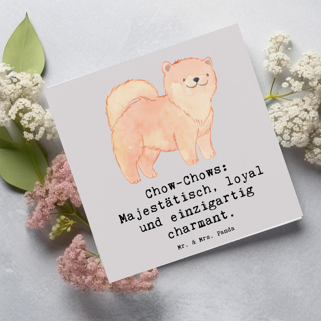 Deluxe Karte Chow-Chow Charme Karte, Grußkarte, Klappkarte, Einladungskarte, Glückwunschkarte, Hochzeitskarte, Geburtstagskarte, Hochwertige Grußkarte, Hochwertige Klappkarte, Hund, Hunderasse, Rassehund, Hundebesitzer, Geschenk, Tierfreund, Schenken, Welpe