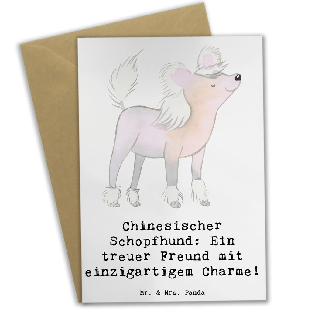 Grußkarte Chinesischer Schopfhund Charme Grußkarte, Klappkarte, Einladungskarte, Glückwunschkarte, Hochzeitskarte, Geburtstagskarte, Karte, Ansichtskarten, Hund, Hunderasse, Rassehund, Hundebesitzer, Geschenk, Tierfreund, Schenken, Welpe