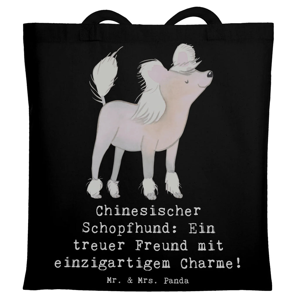 Tragetasche Chinesischer Schopfhund Charme Beuteltasche, Beutel, Einkaufstasche, Jutebeutel, Stoffbeutel, Tasche, Shopper, Umhängetasche, Strandtasche, Schultertasche, Stofftasche, Tragetasche, Badetasche, Jutetasche, Einkaufstüte, Laptoptasche, Hund, Hunderasse, Rassehund, Hundebesitzer, Geschenk, Tierfreund, Schenken, Welpe