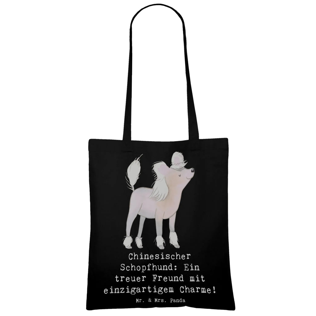 Tragetasche Chinesischer Schopfhund Charme Beuteltasche, Beutel, Einkaufstasche, Jutebeutel, Stoffbeutel, Tasche, Shopper, Umhängetasche, Strandtasche, Schultertasche, Stofftasche, Tragetasche, Badetasche, Jutetasche, Einkaufstüte, Laptoptasche, Hund, Hunderasse, Rassehund, Hundebesitzer, Geschenk, Tierfreund, Schenken, Welpe