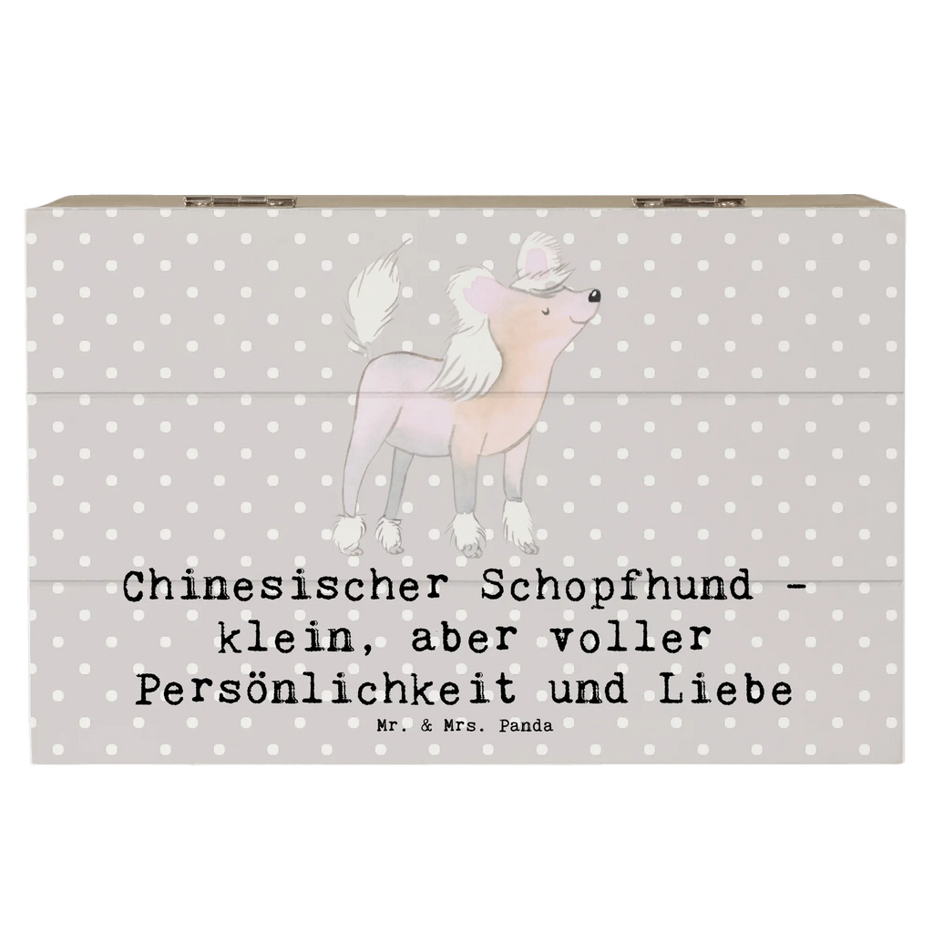 Holzkiste Chinesischer Schopfhund Liebe Holzkiste, Kiste, Schatzkiste, Truhe, Schatulle, XXL, Erinnerungsbox, Erinnerungskiste, Dekokiste, Aufbewahrungsbox, Geschenkbox, Geschenkdose, Hund, Hunderasse, Rassehund, Hundebesitzer, Geschenk, Tierfreund, Schenken, Welpe