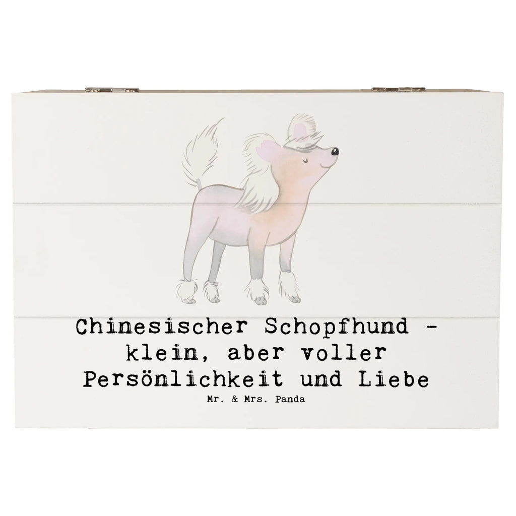 Holzkiste Chinesischer Schopfhund Liebe Holzkiste, Kiste, Schatzkiste, Truhe, Schatulle, XXL, Erinnerungsbox, Erinnerungskiste, Dekokiste, Aufbewahrungsbox, Geschenkbox, Geschenkdose, Hund, Hunderasse, Rassehund, Hundebesitzer, Geschenk, Tierfreund, Schenken, Welpe