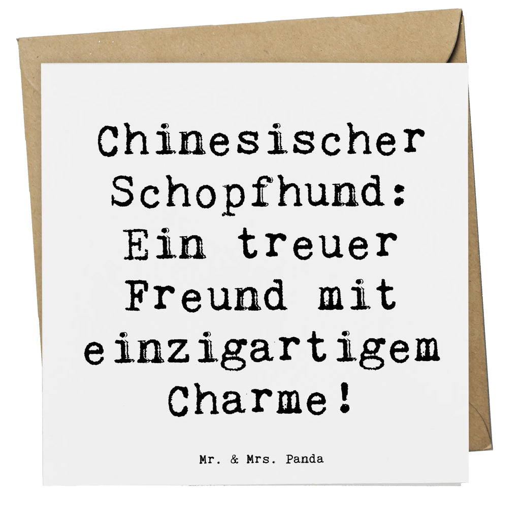 Deluxe Karte Spruch Chinesischer Schopfhund Charme Karte, Grußkarte, Klappkarte, Einladungskarte, Glückwunschkarte, Hochzeitskarte, Geburtstagskarte, Hochwertige Grußkarte, Hochwertige Klappkarte, Hund, Hunderasse, Rassehund, Hundebesitzer, Geschenk, Tierfreund, Schenken, Welpe