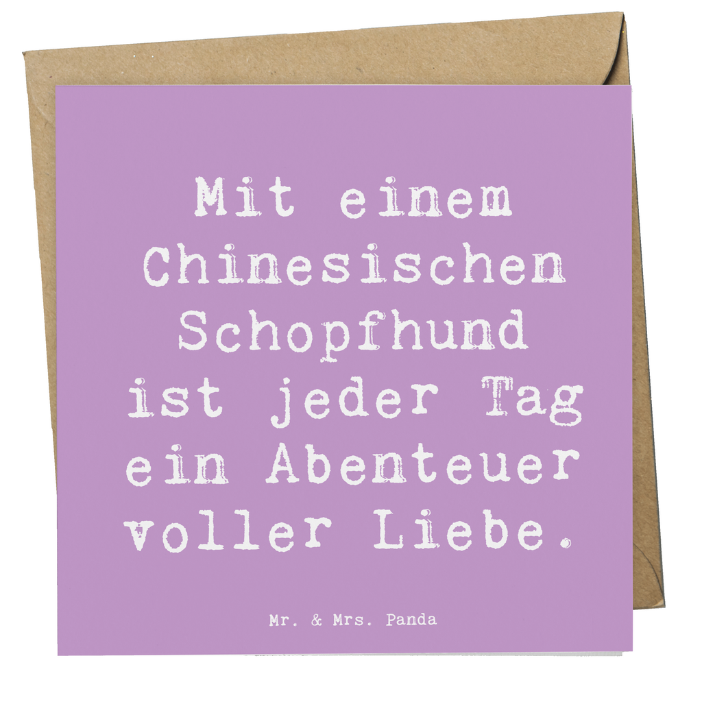 Deluxe Karte Spruch Chinesischer Schopfhund Abenteuer Karte, Grußkarte, Klappkarte, Einladungskarte, Glückwunschkarte, Hochzeitskarte, Geburtstagskarte, Hochwertige Grußkarte, Hochwertige Klappkarte, Hund, Hunderasse, Rassehund, Hundebesitzer, Geschenk, Tierfreund, Schenken, Welpe