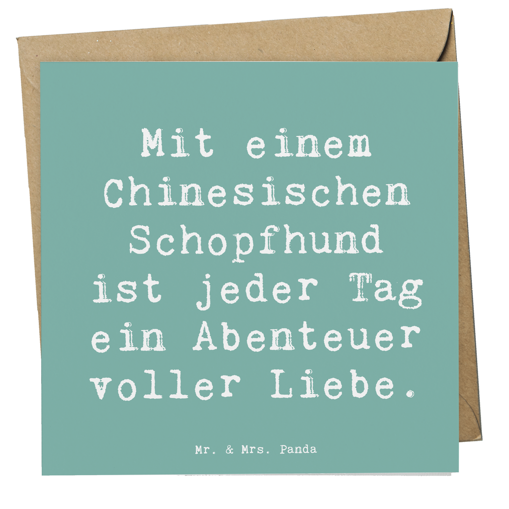 Deluxe Karte Spruch Chinesischer Schopfhund Abenteuer Karte, Grußkarte, Klappkarte, Einladungskarte, Glückwunschkarte, Hochzeitskarte, Geburtstagskarte, Hochwertige Grußkarte, Hochwertige Klappkarte, Hund, Hunderasse, Rassehund, Hundebesitzer, Geschenk, Tierfreund, Schenken, Welpe