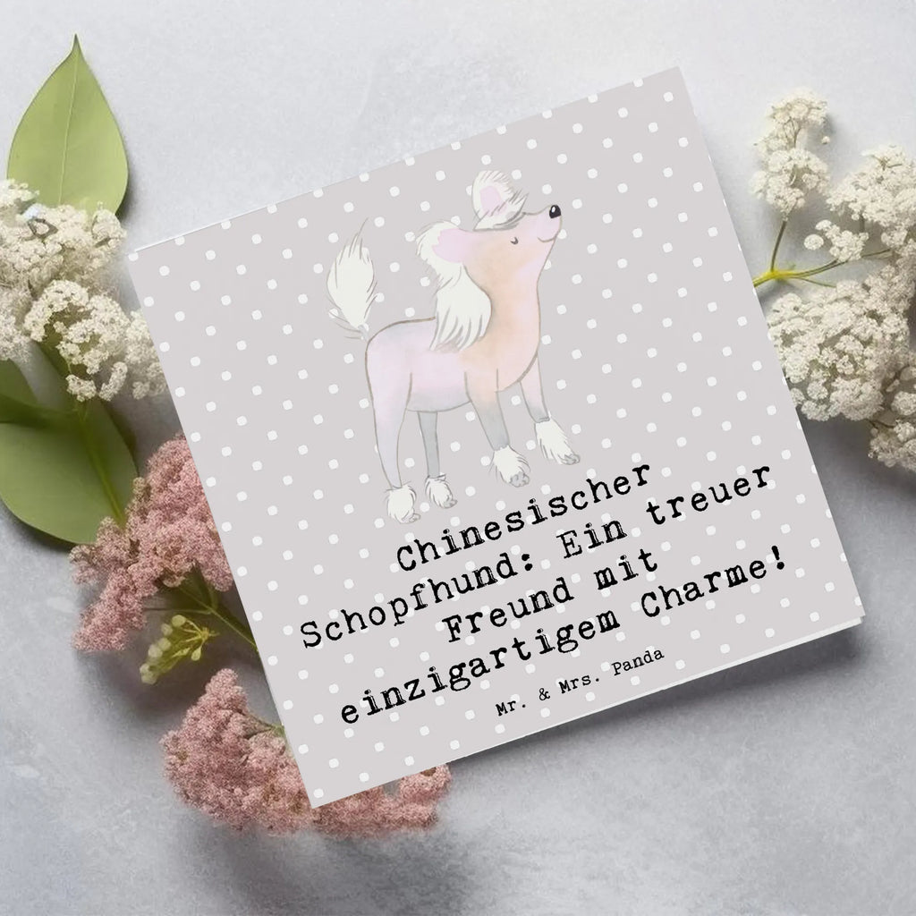 Deluxe Karte Chinesischer Schopfhund Charme Karte, Grußkarte, Klappkarte, Einladungskarte, Glückwunschkarte, Hochzeitskarte, Geburtstagskarte, Hochwertige Grußkarte, Hochwertige Klappkarte, Hund, Hunderasse, Rassehund, Hundebesitzer, Geschenk, Tierfreund, Schenken, Welpe