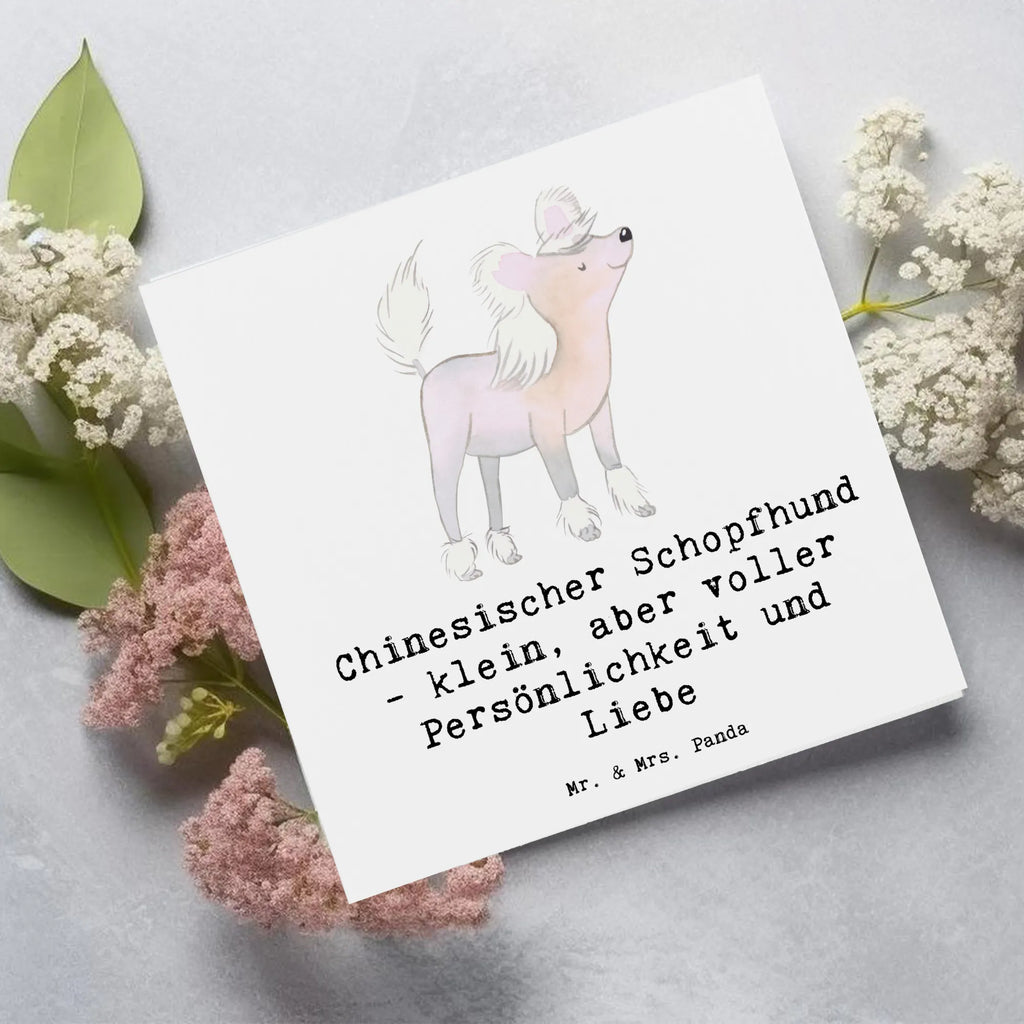 Deluxe Karte Chinesischer Schopfhund Liebe Karte, Grußkarte, Klappkarte, Einladungskarte, Glückwunschkarte, Hochzeitskarte, Geburtstagskarte, Hochwertige Grußkarte, Hochwertige Klappkarte, Hund, Hunderasse, Rassehund, Hundebesitzer, Geschenk, Tierfreund, Schenken, Welpe